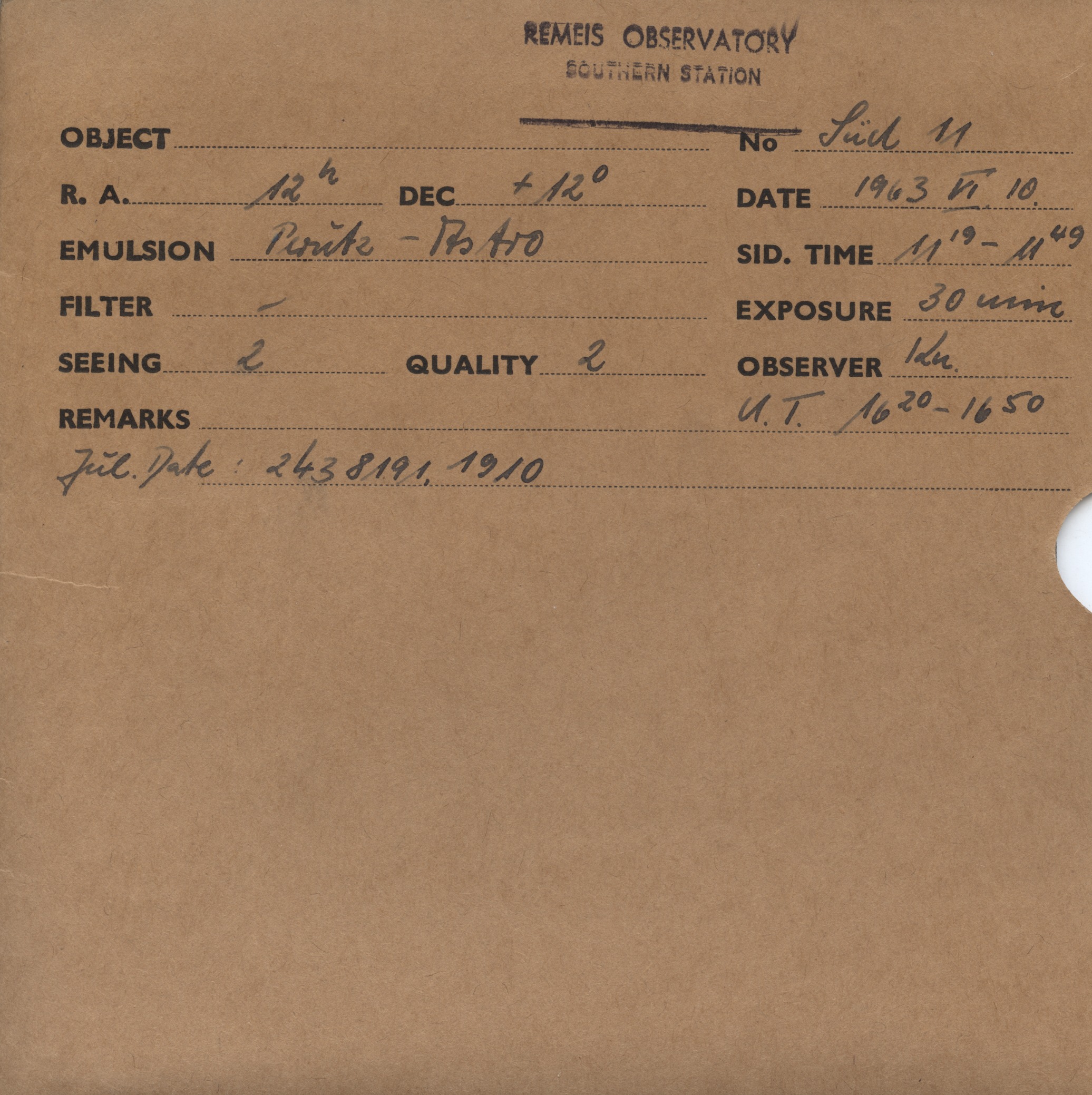 Plate envelope