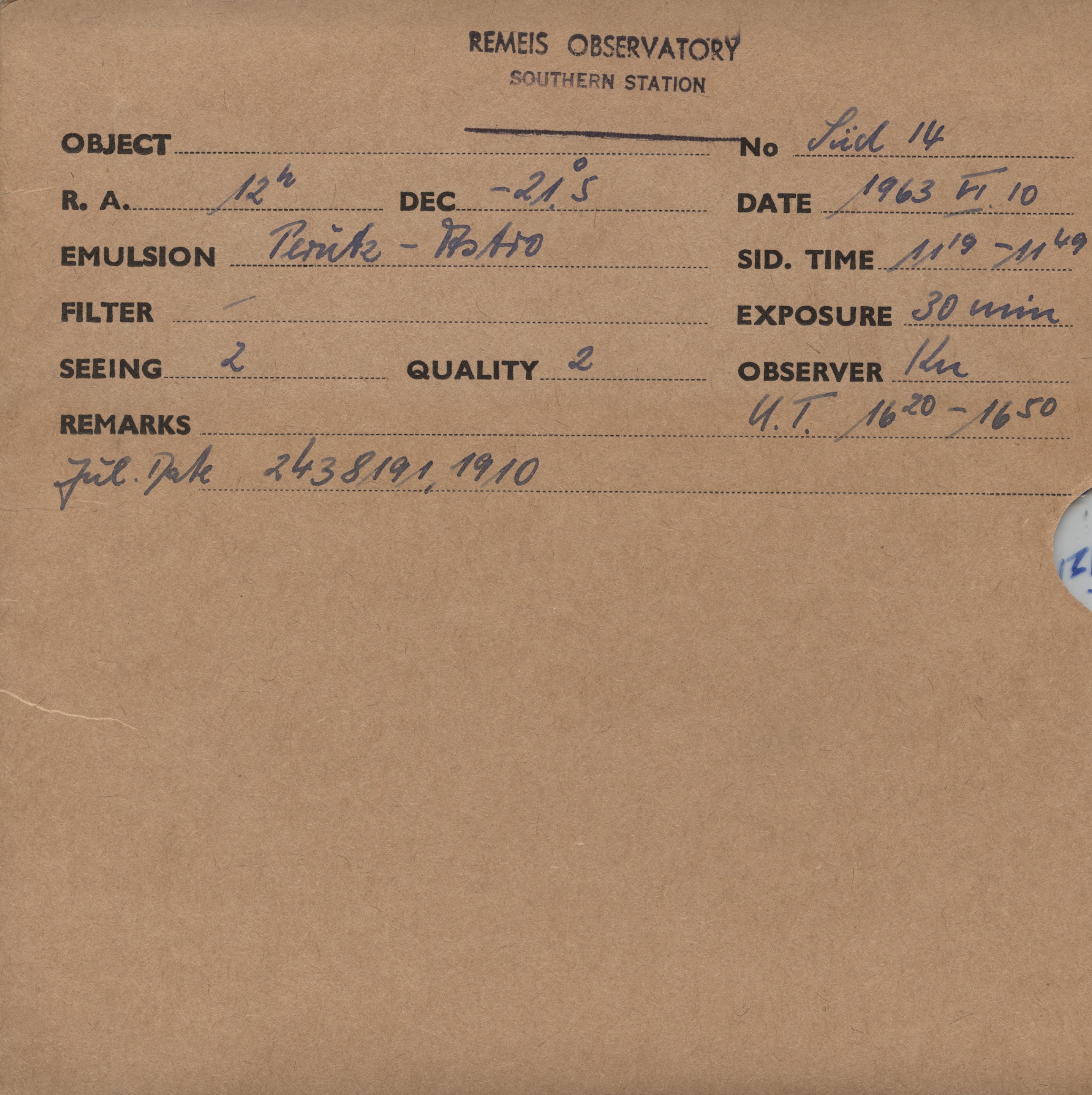 Plate envelope