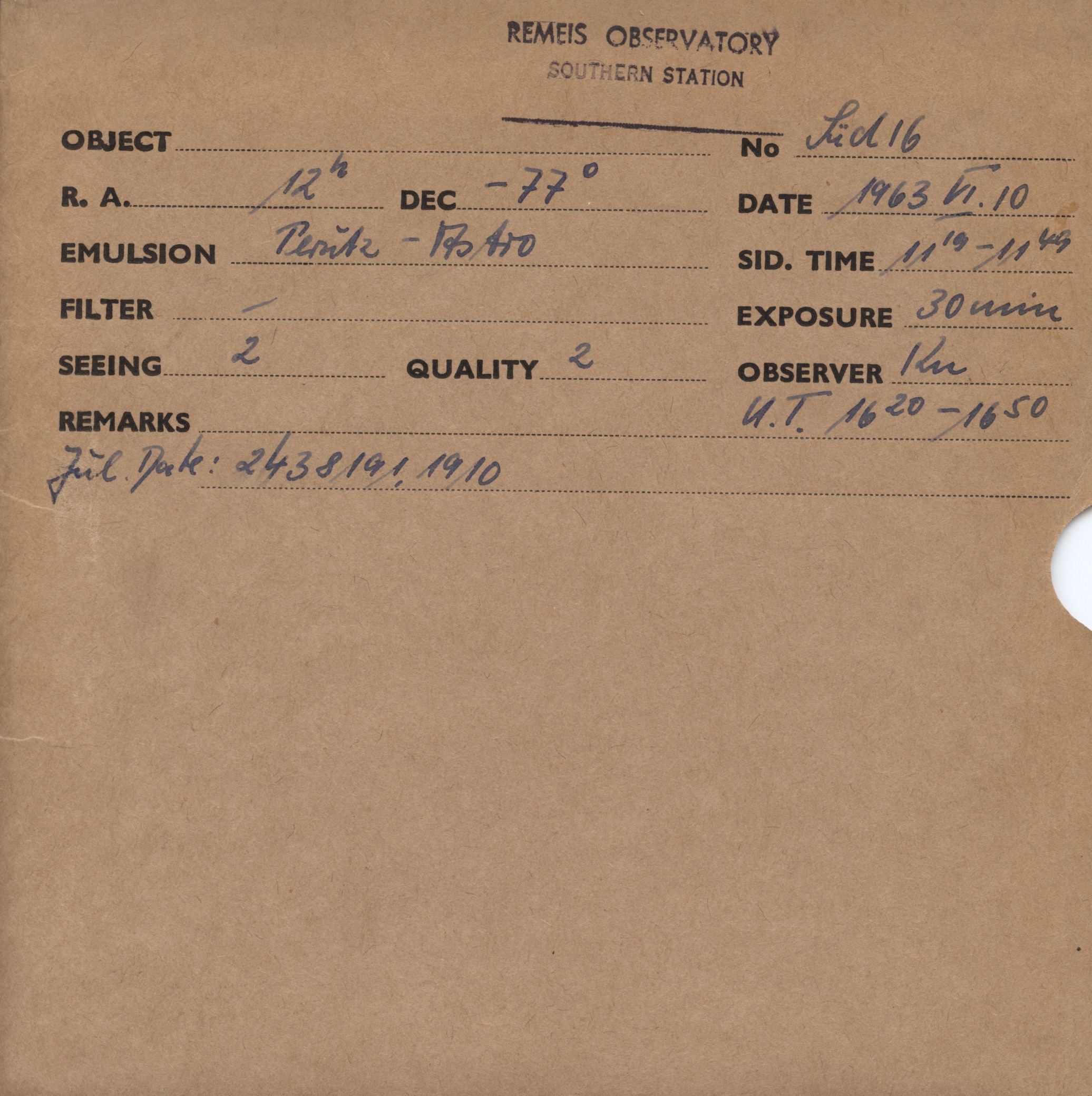 Plate envelope