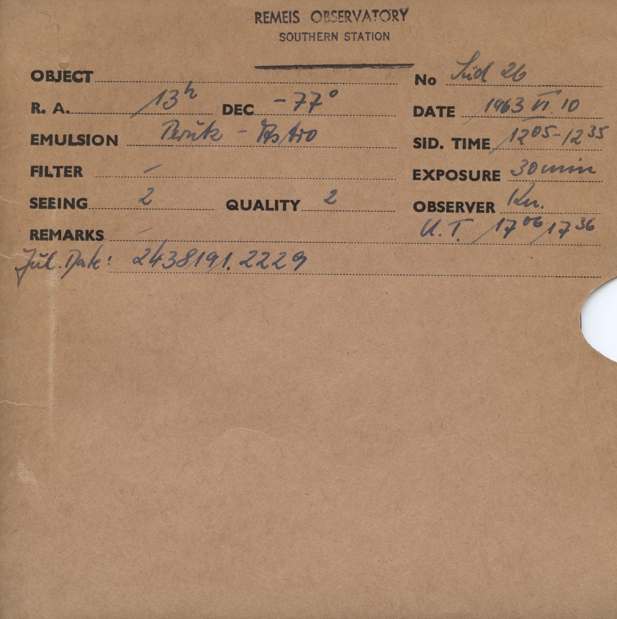 Plate envelope