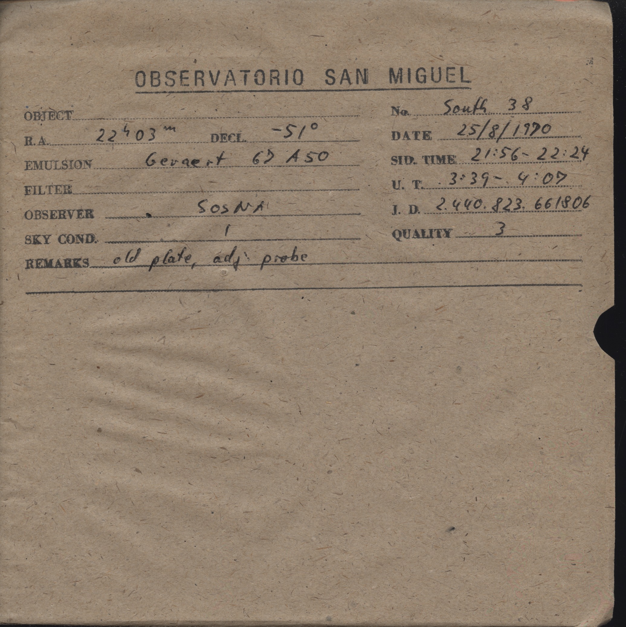 Plate envelope