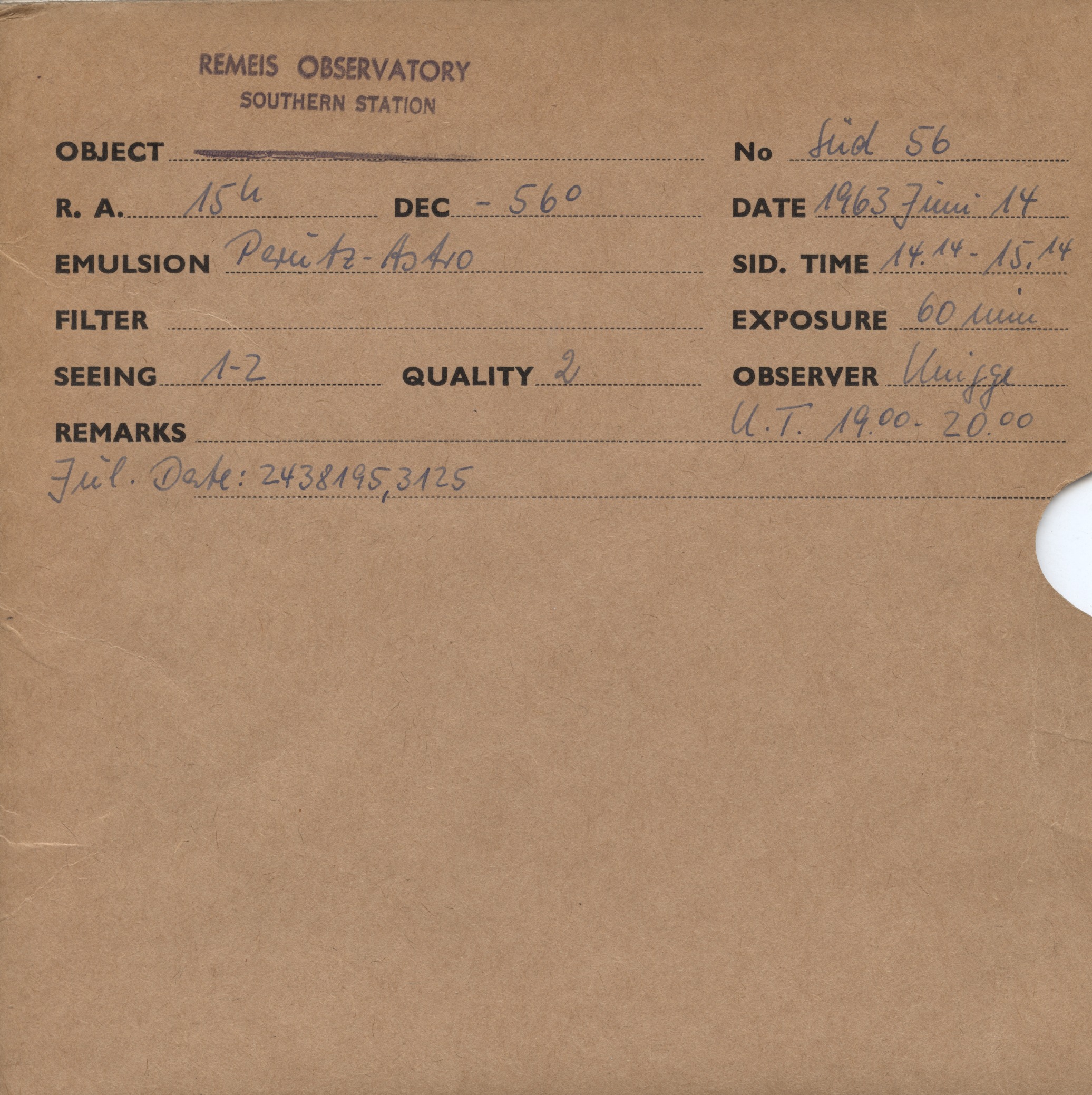 Plate envelope