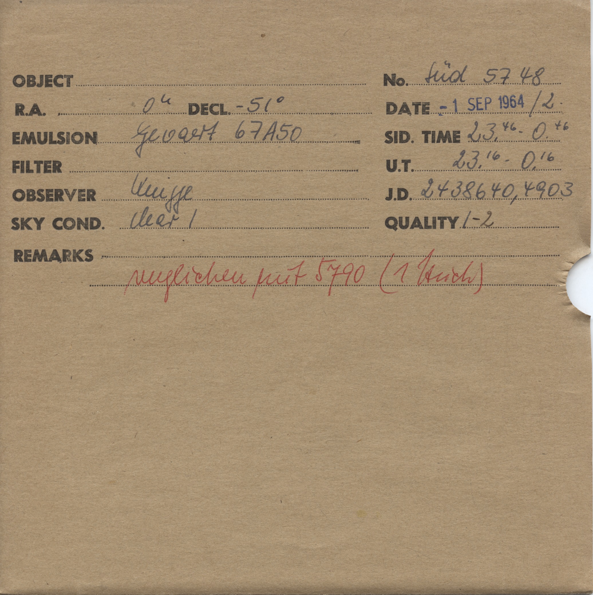 Plate envelope