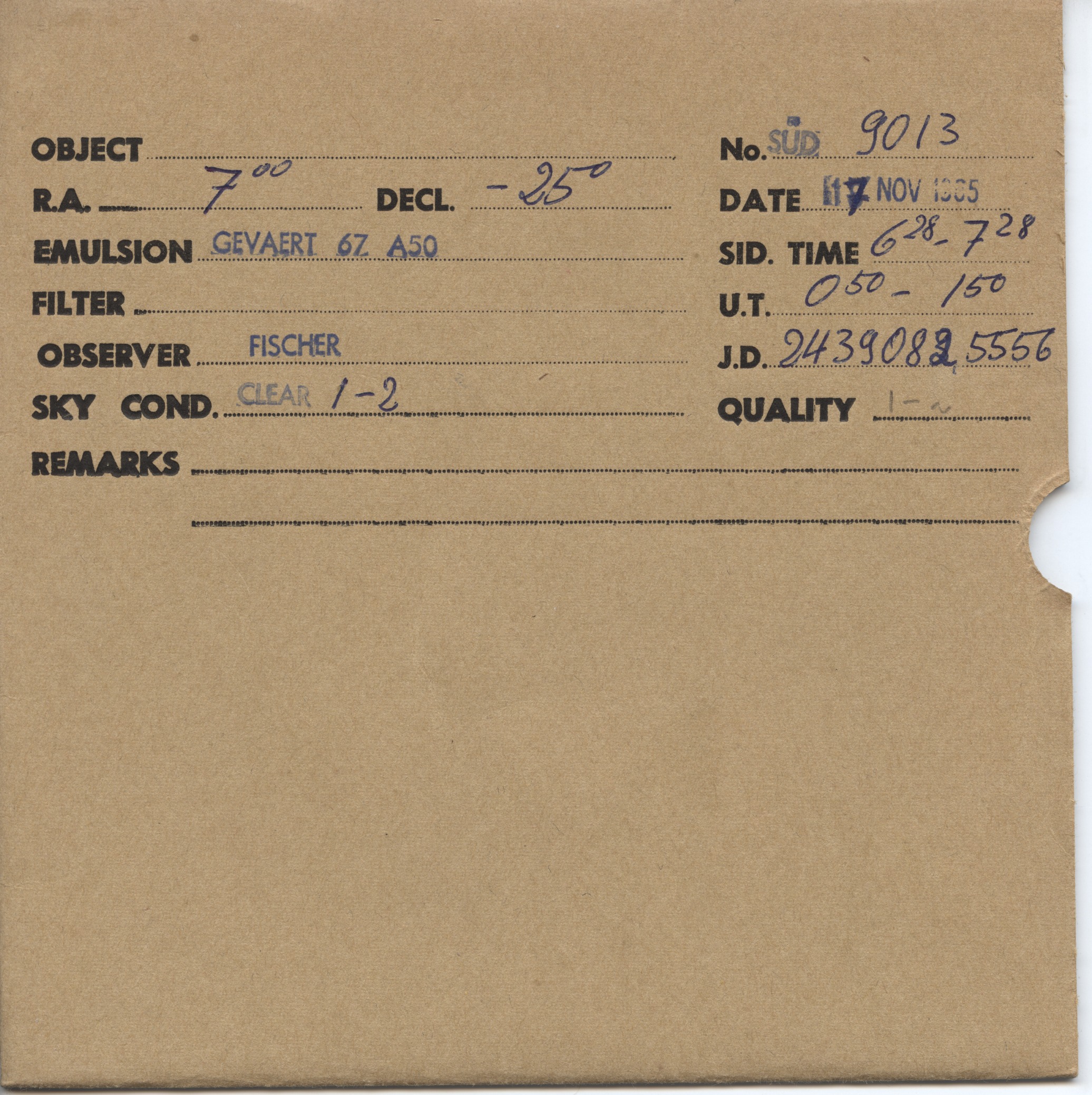 Plate envelope