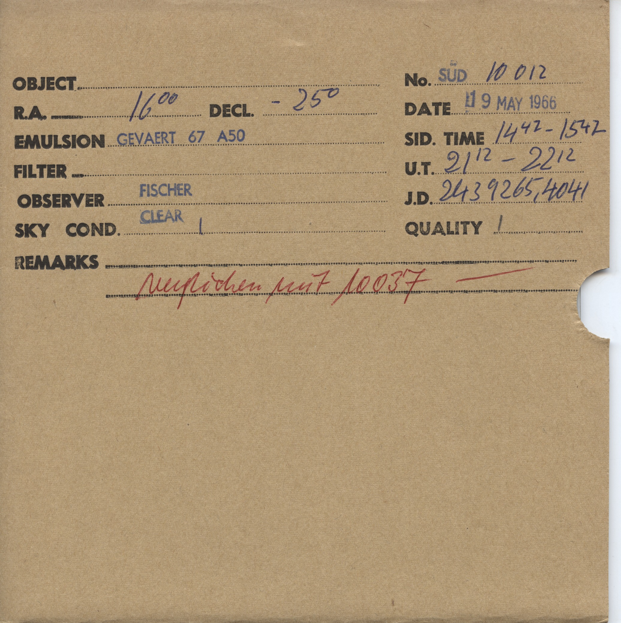 Plate envelope