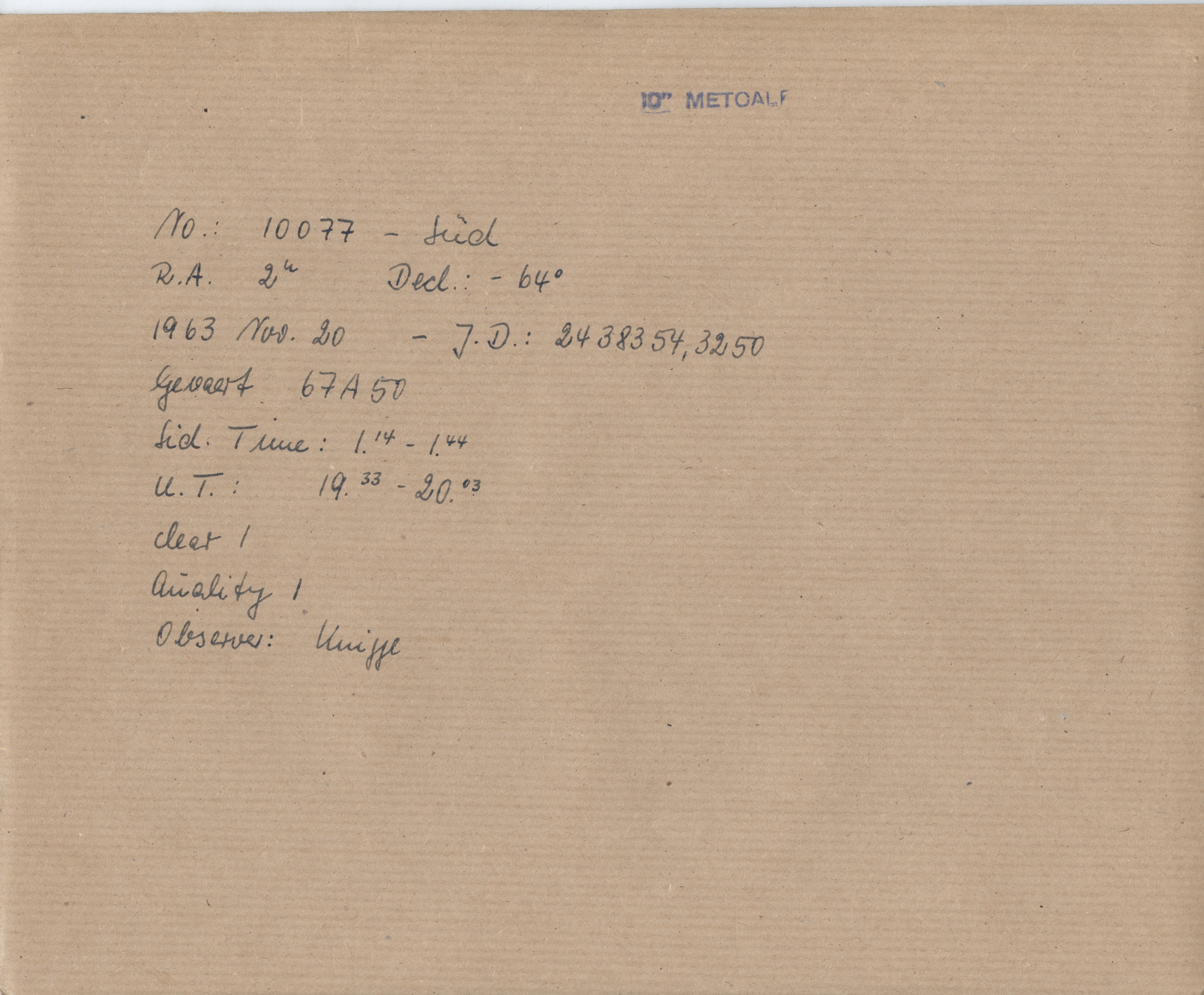 Plate envelope