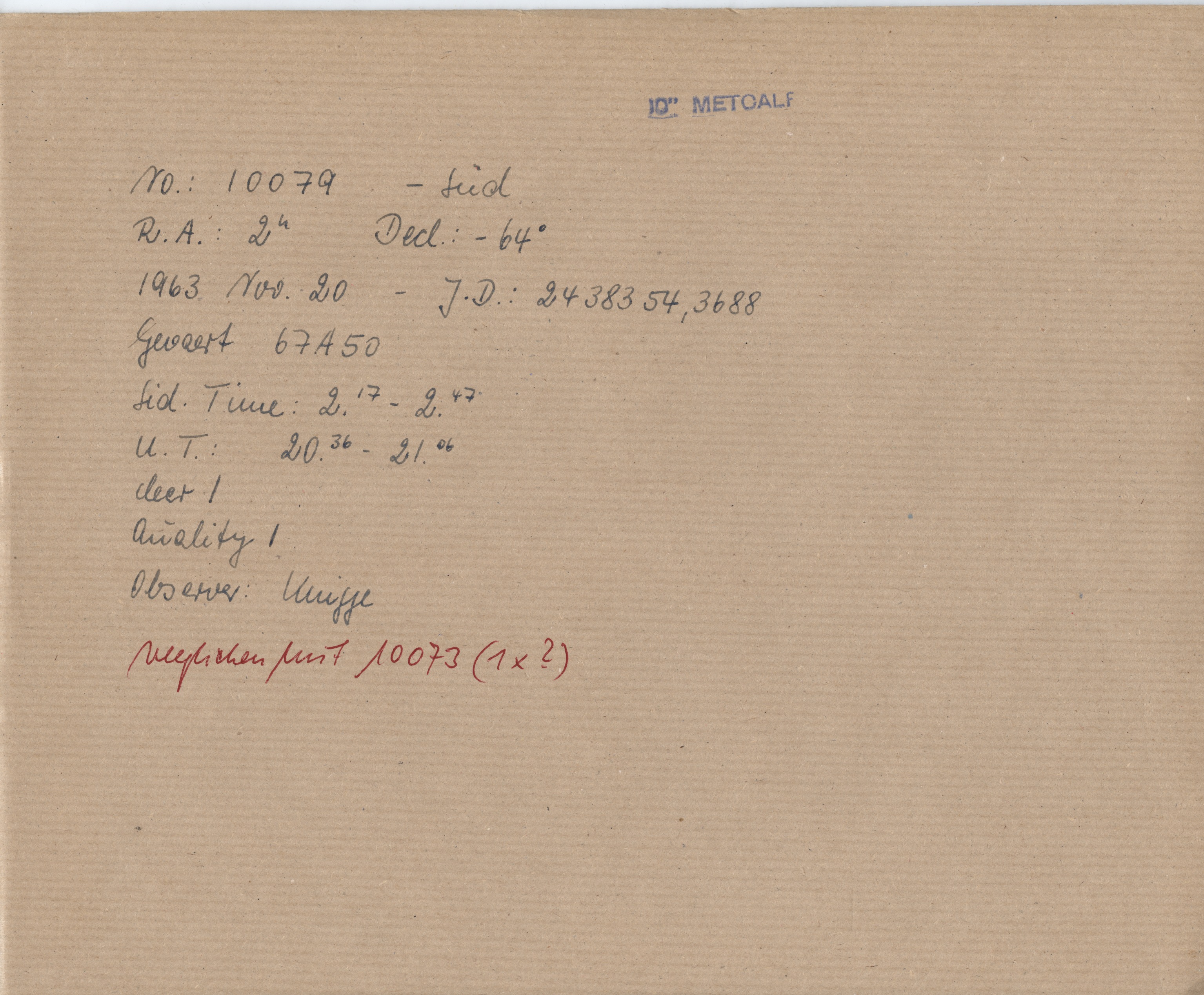 Plate envelope