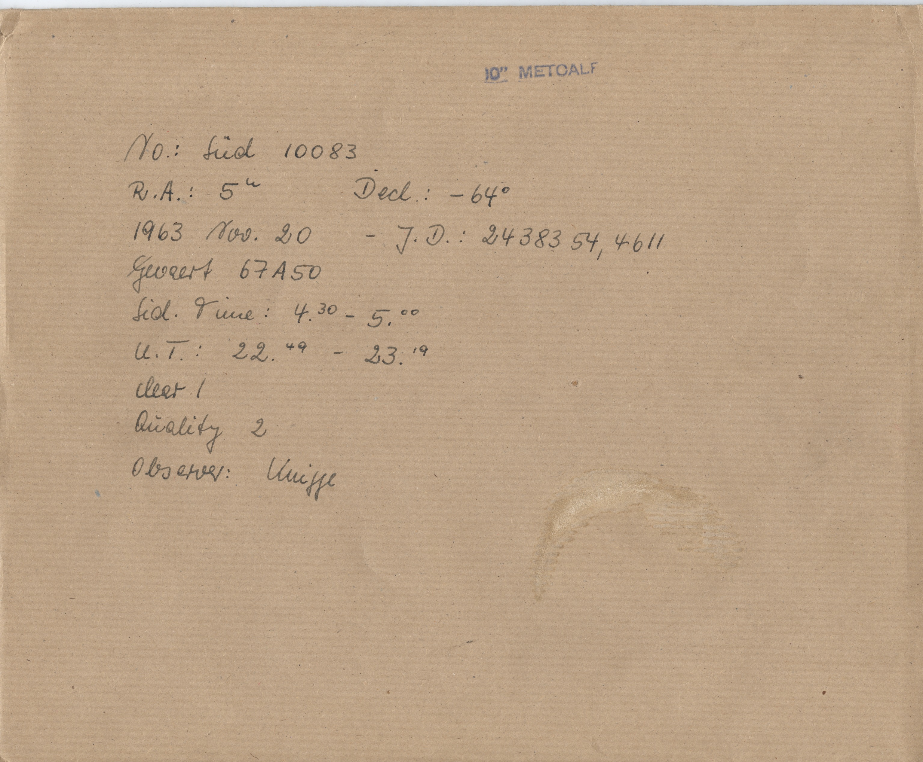 Plate envelope