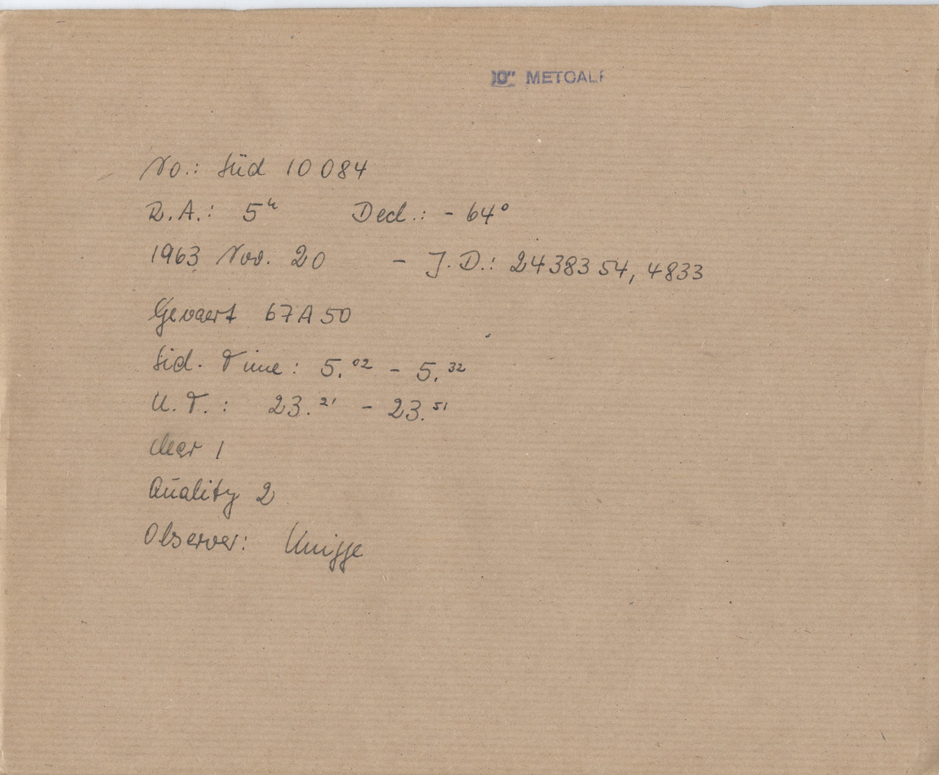 Plate envelope