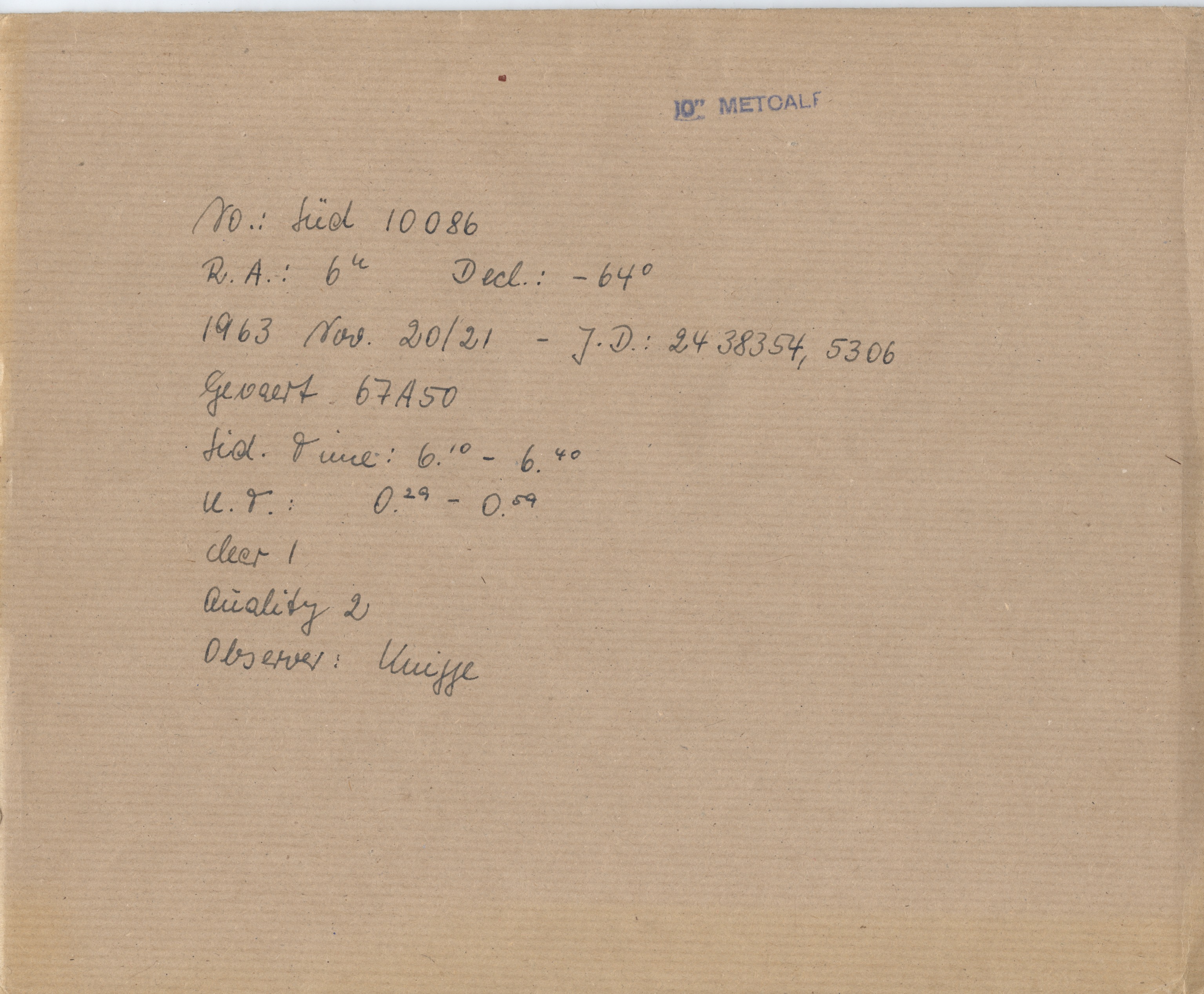 Plate envelope