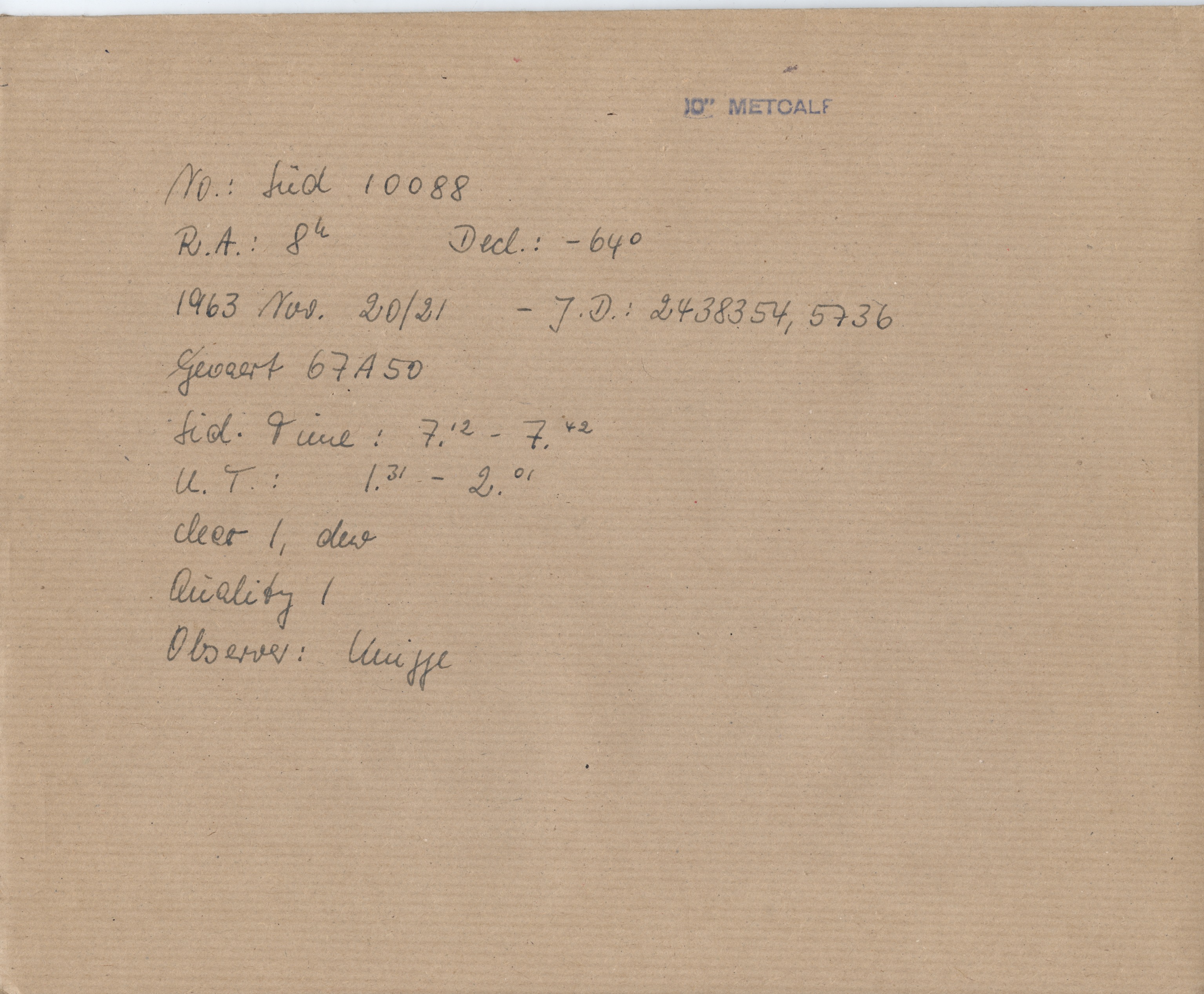 Plate envelope