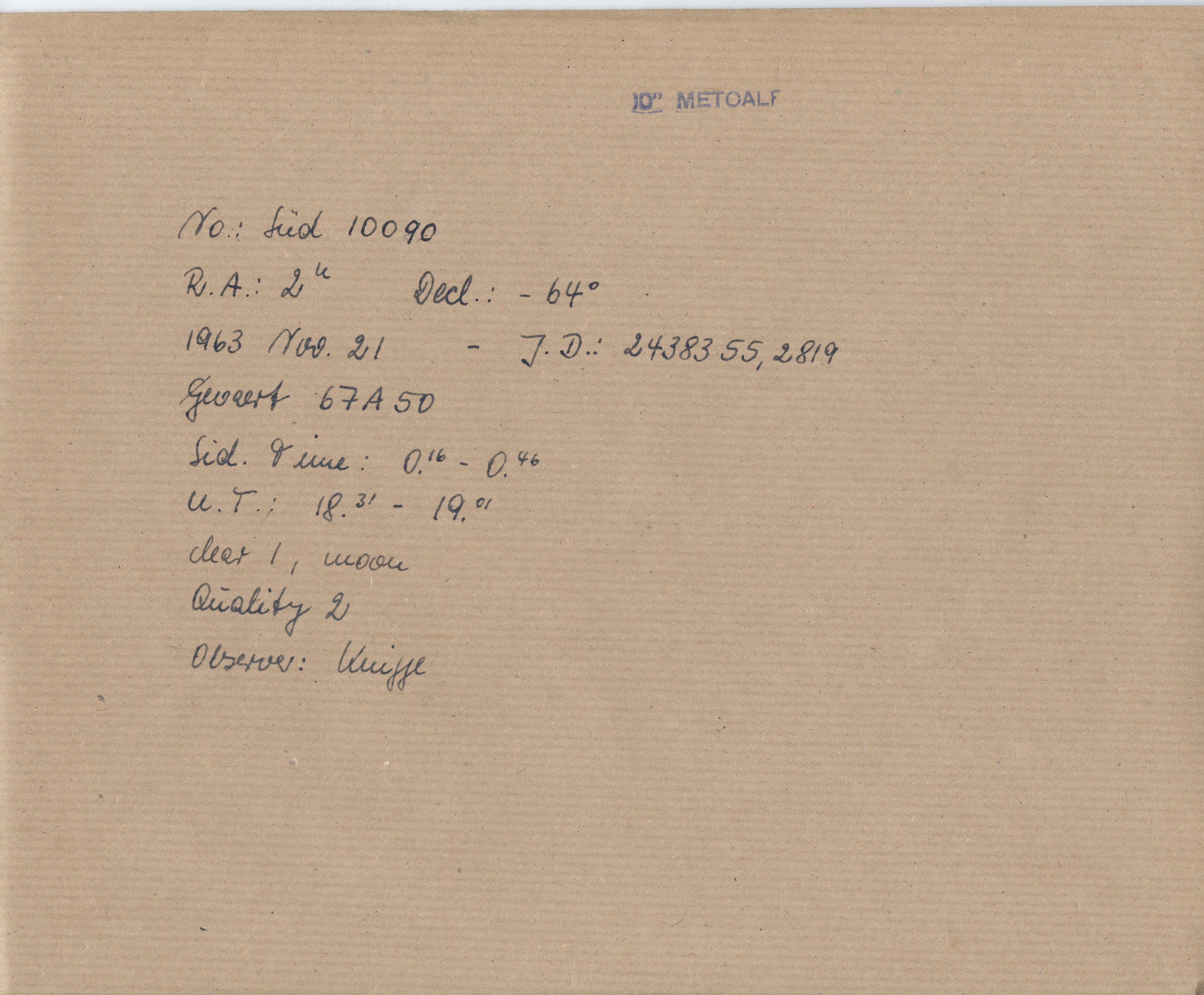 Plate envelope