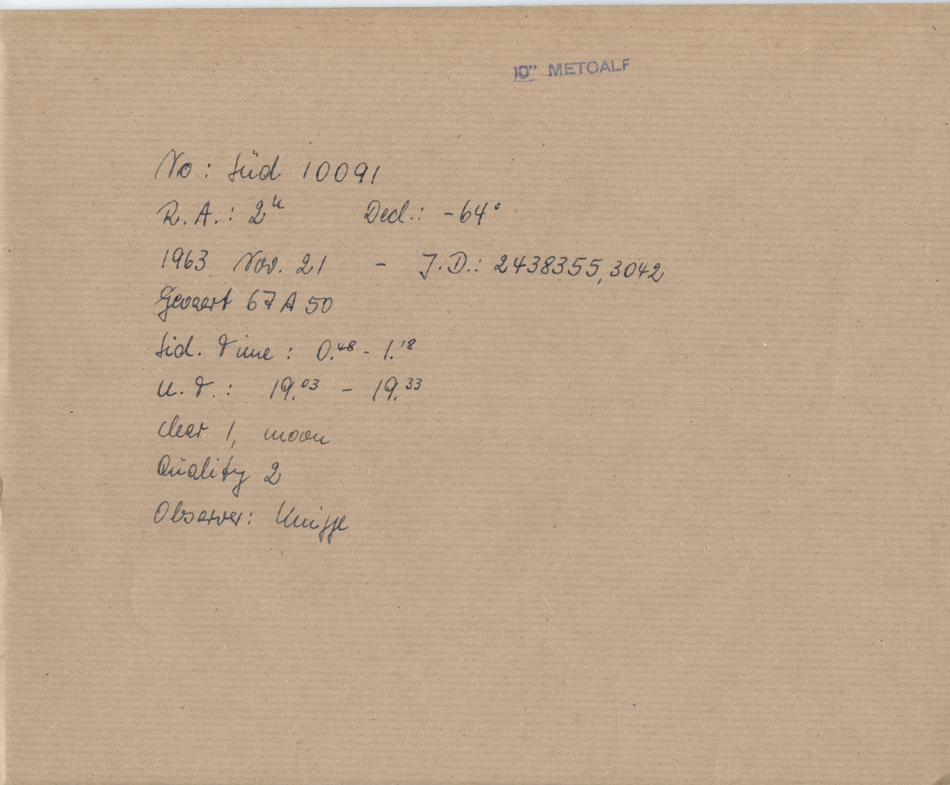 Plate envelope