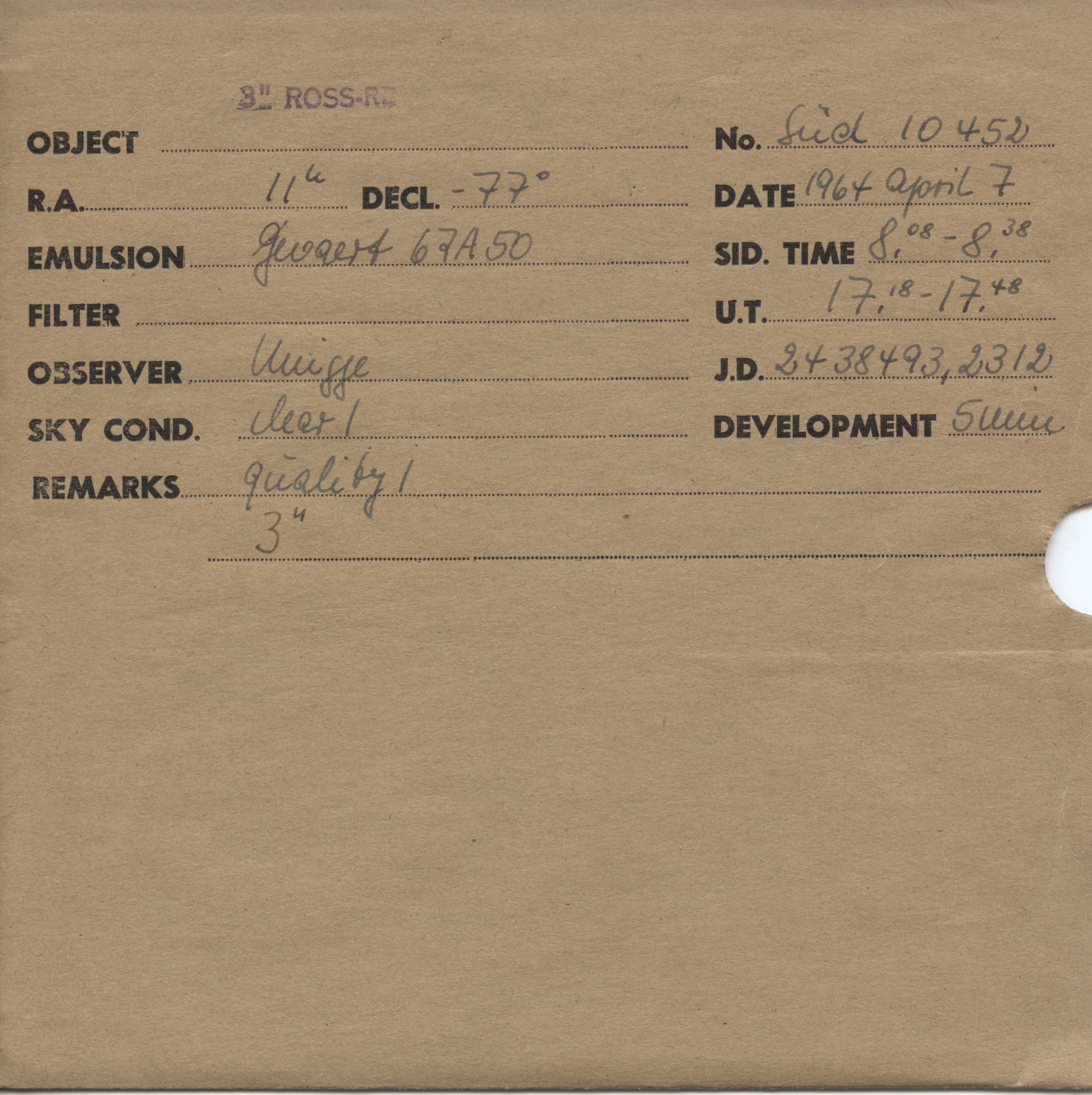 Plate envelope