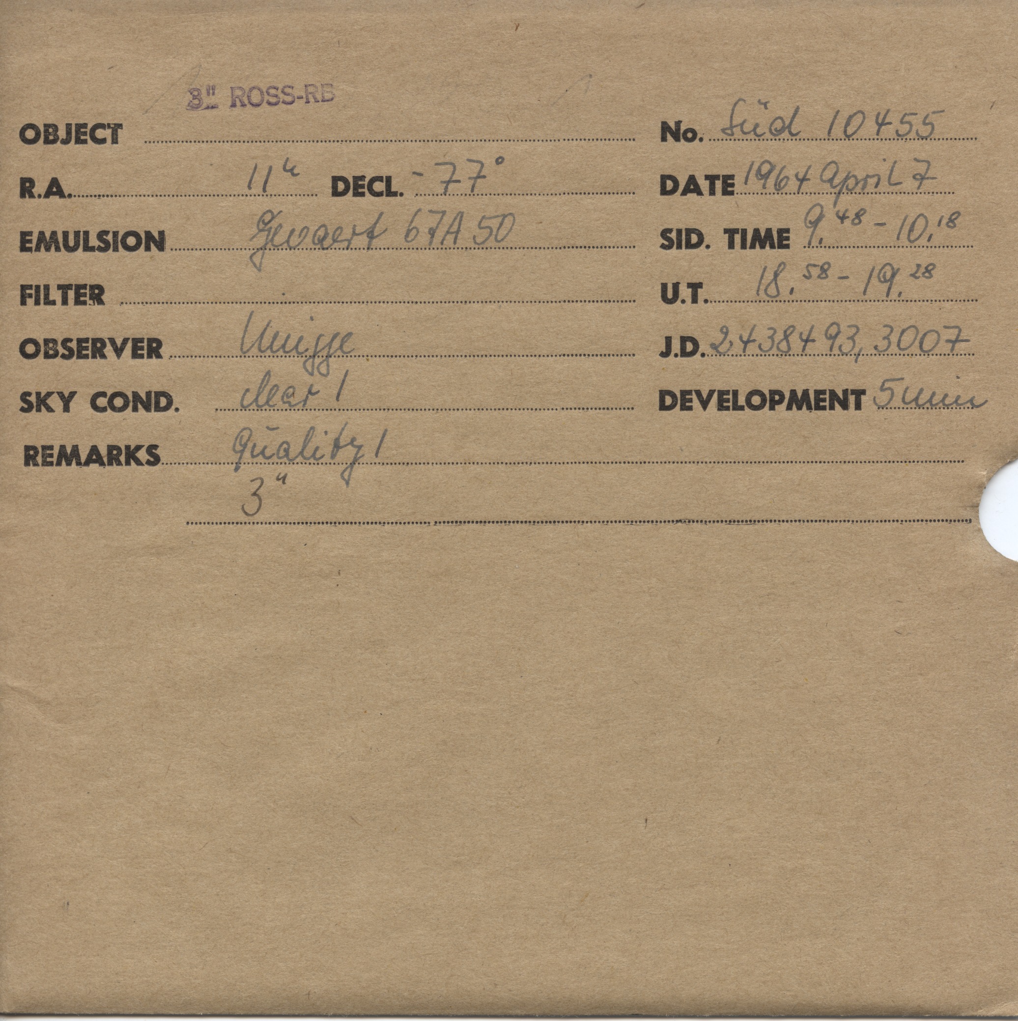 Plate envelope