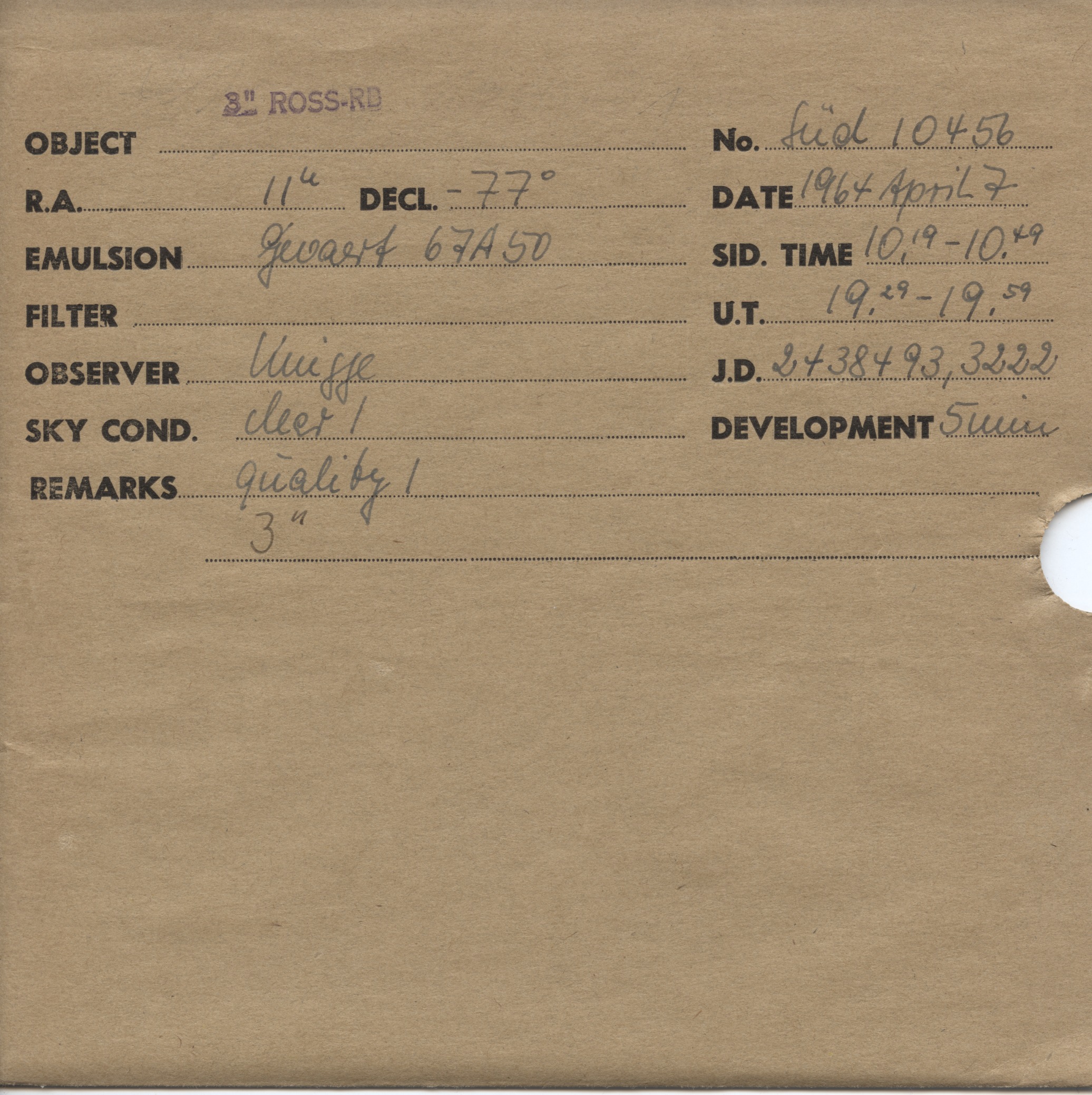 Plate envelope
