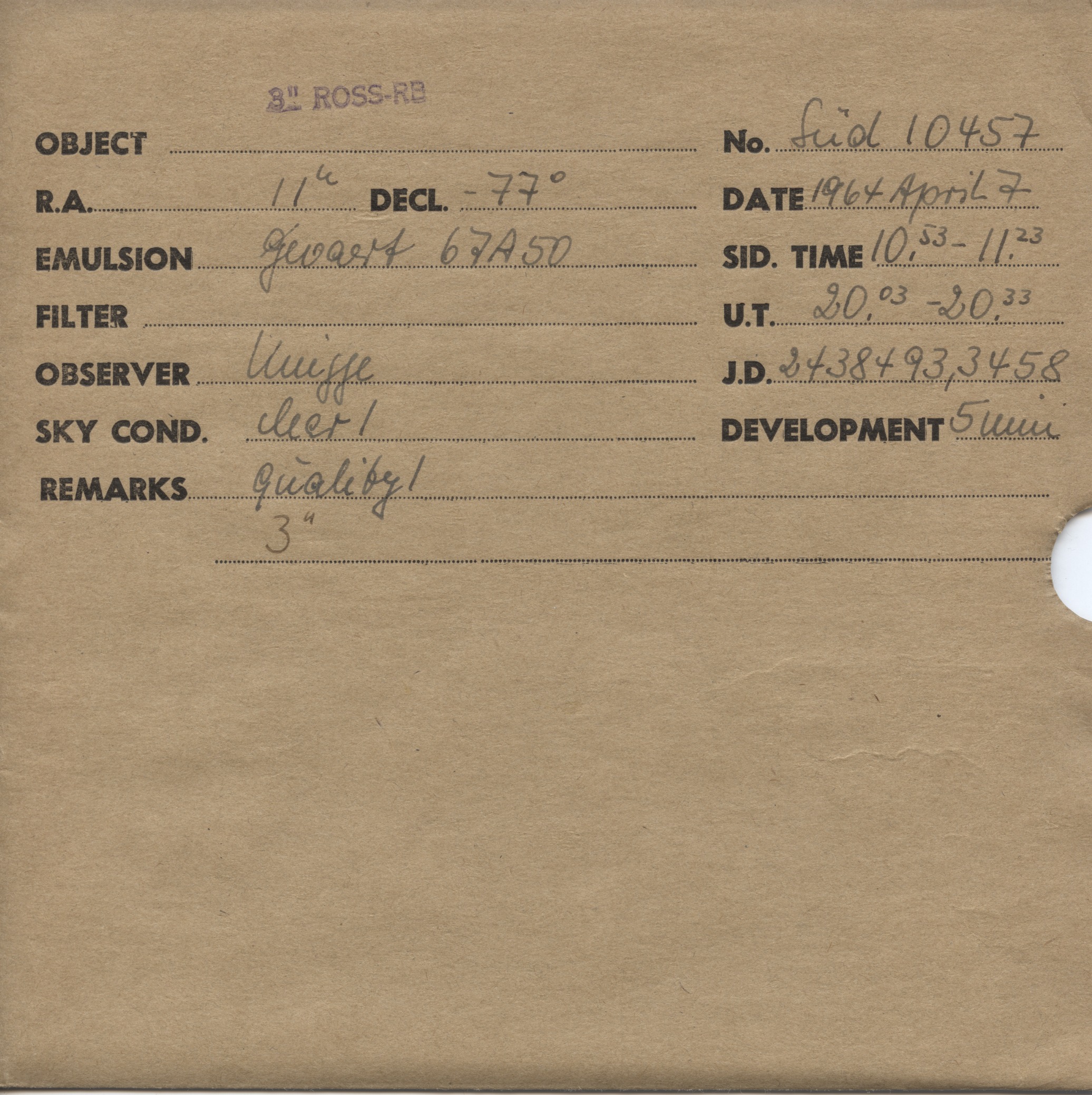Plate envelope