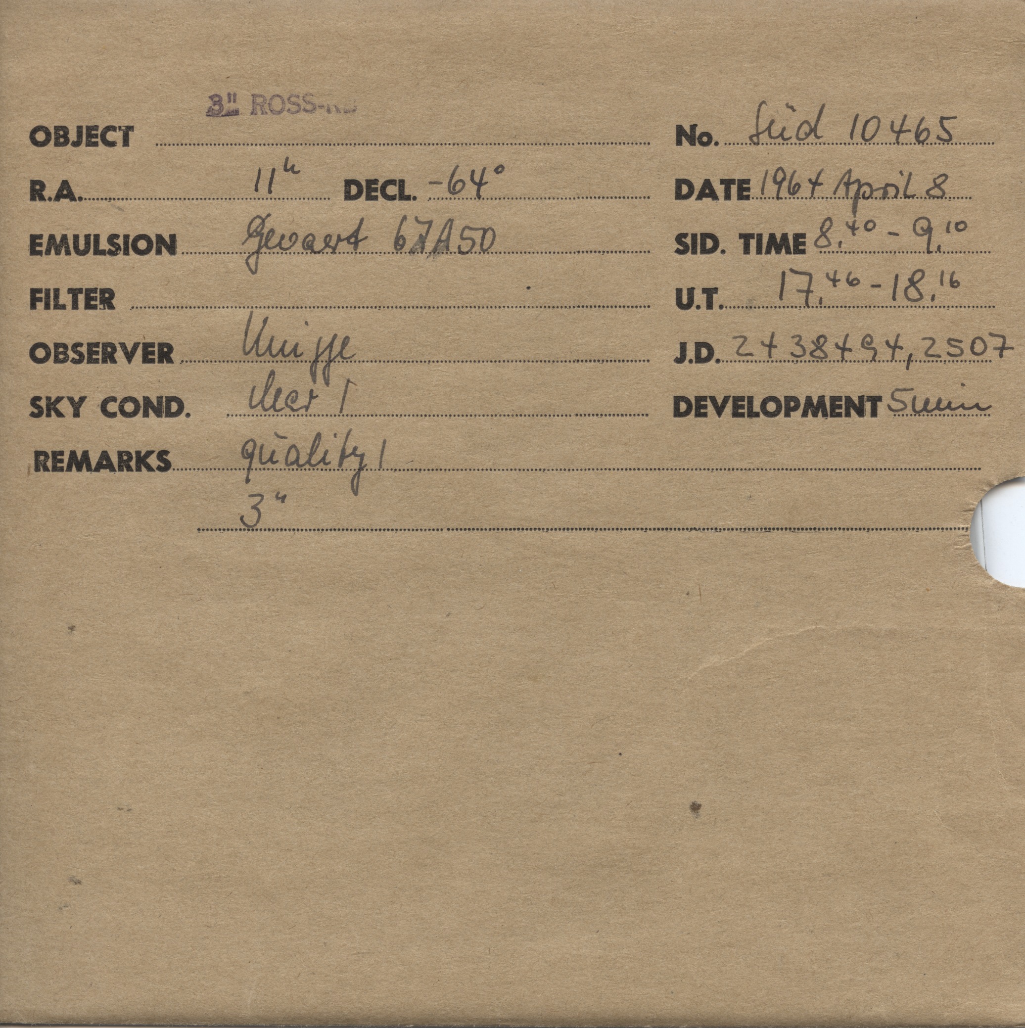Plate envelope