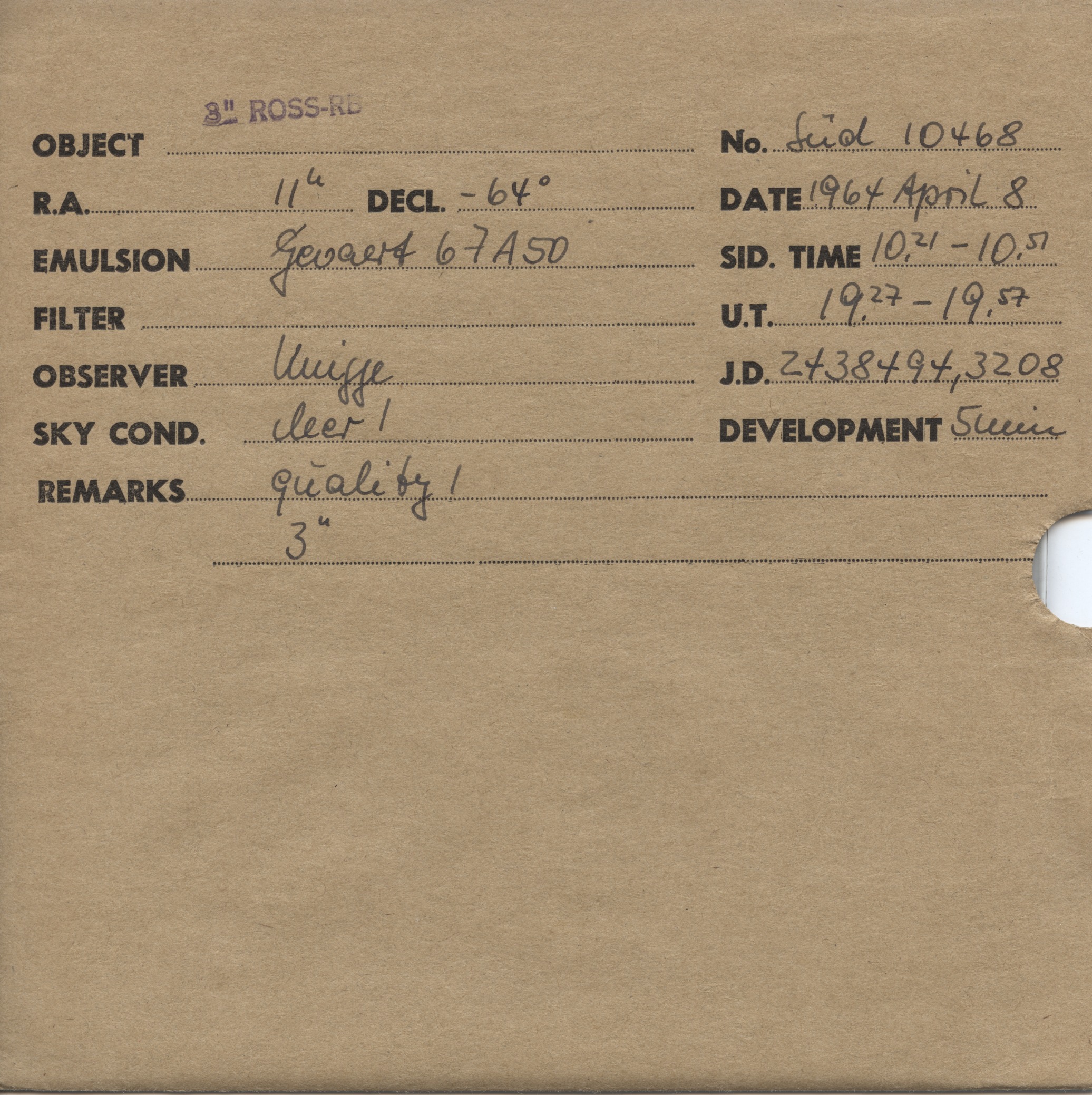 Plate envelope