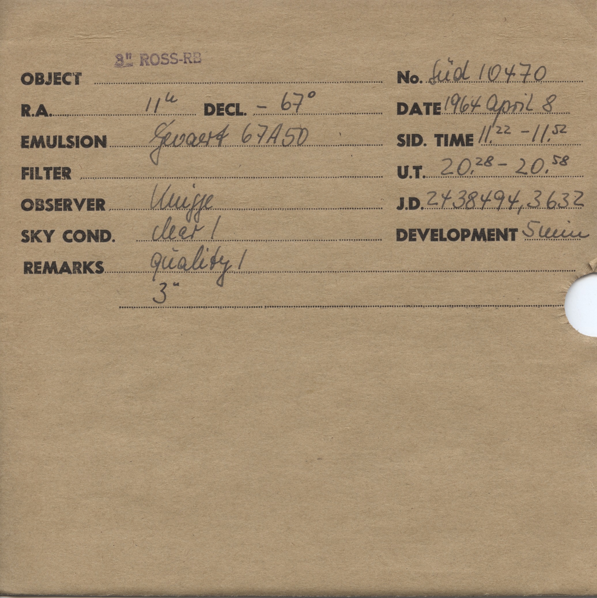 Plate envelope