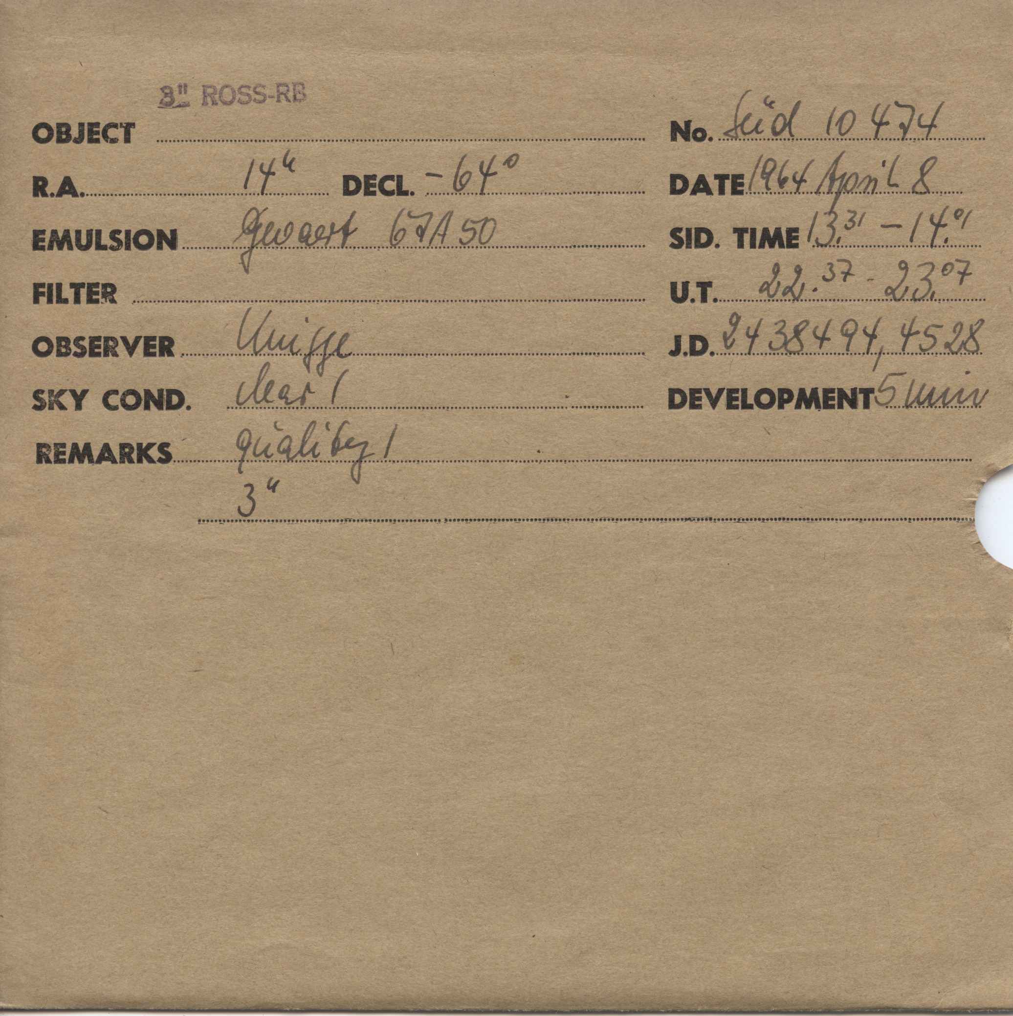 Plate envelope