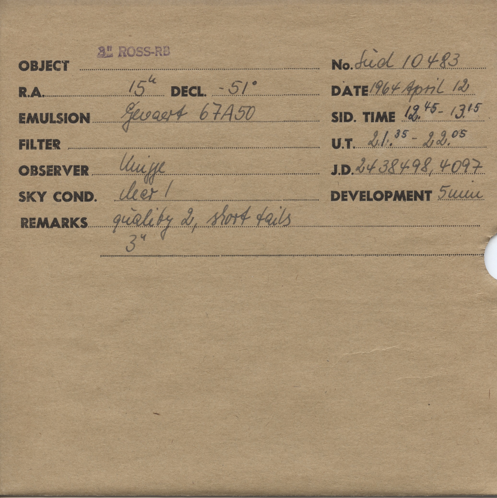 Plate envelope