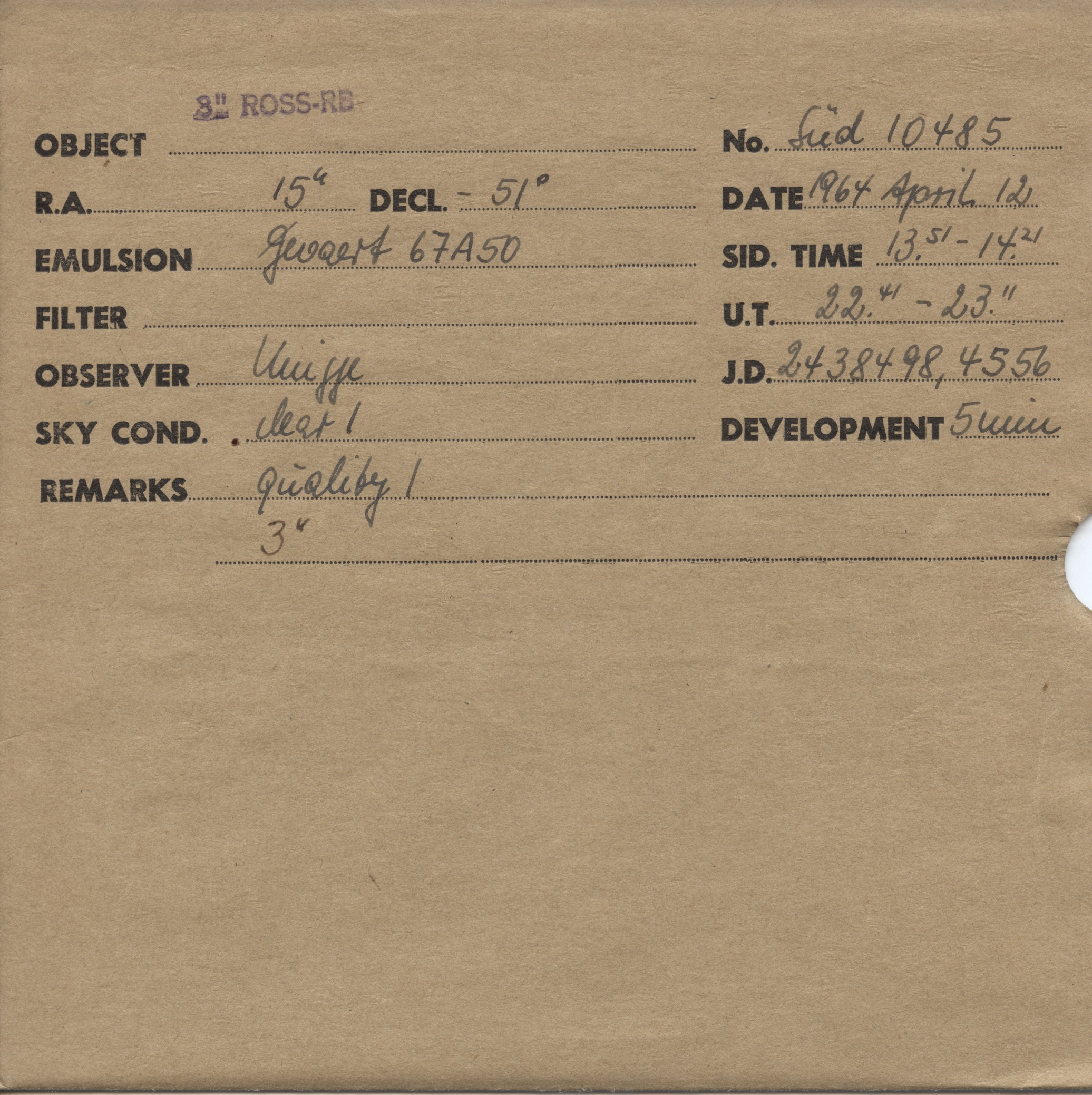 Plate envelope