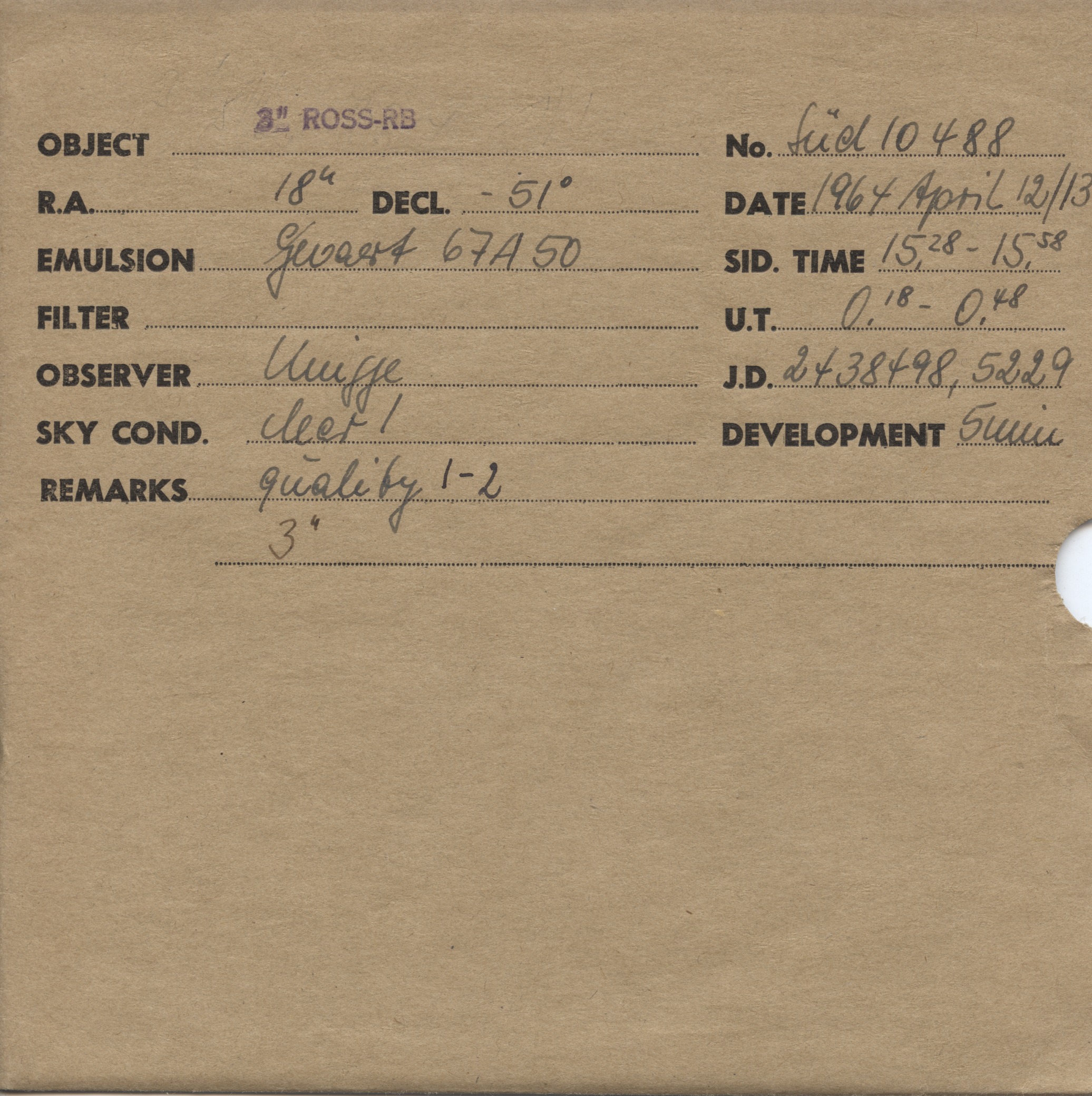 Plate envelope