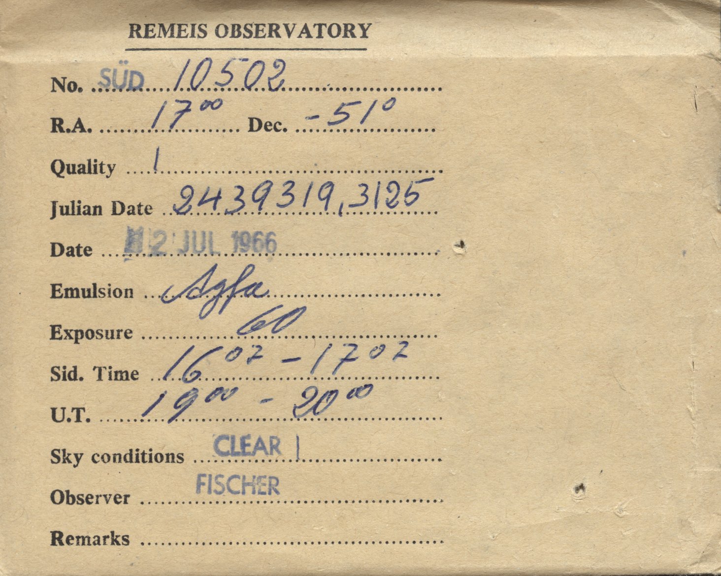 Plate envelope