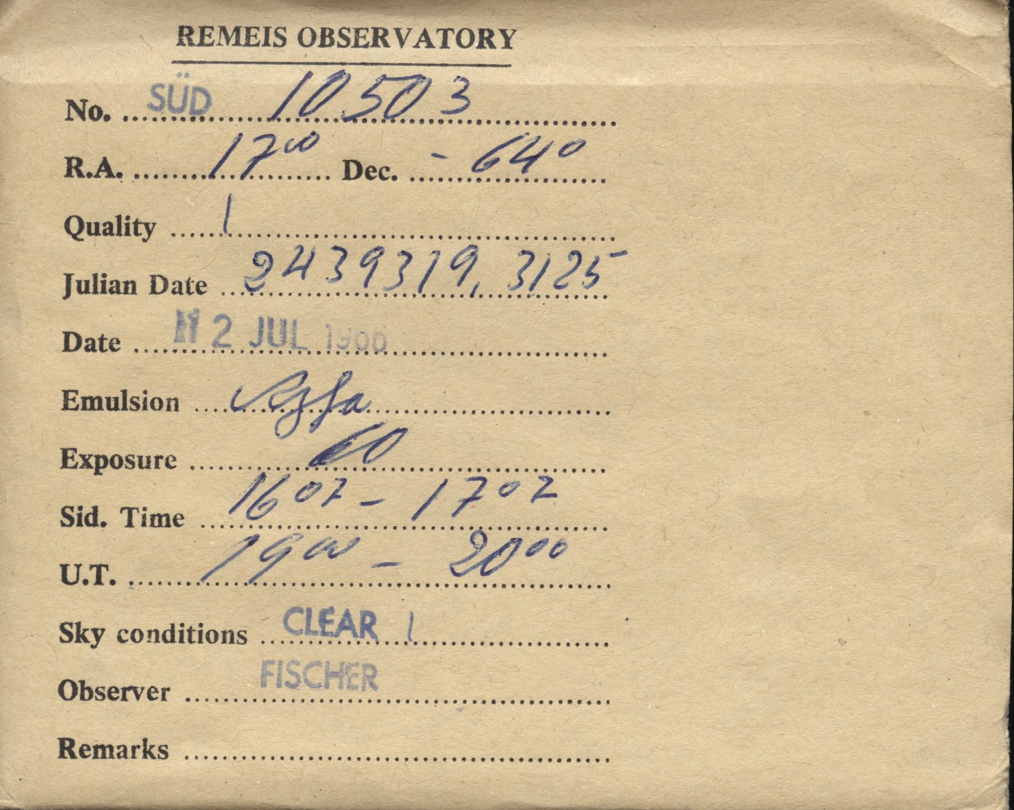 Plate envelope
