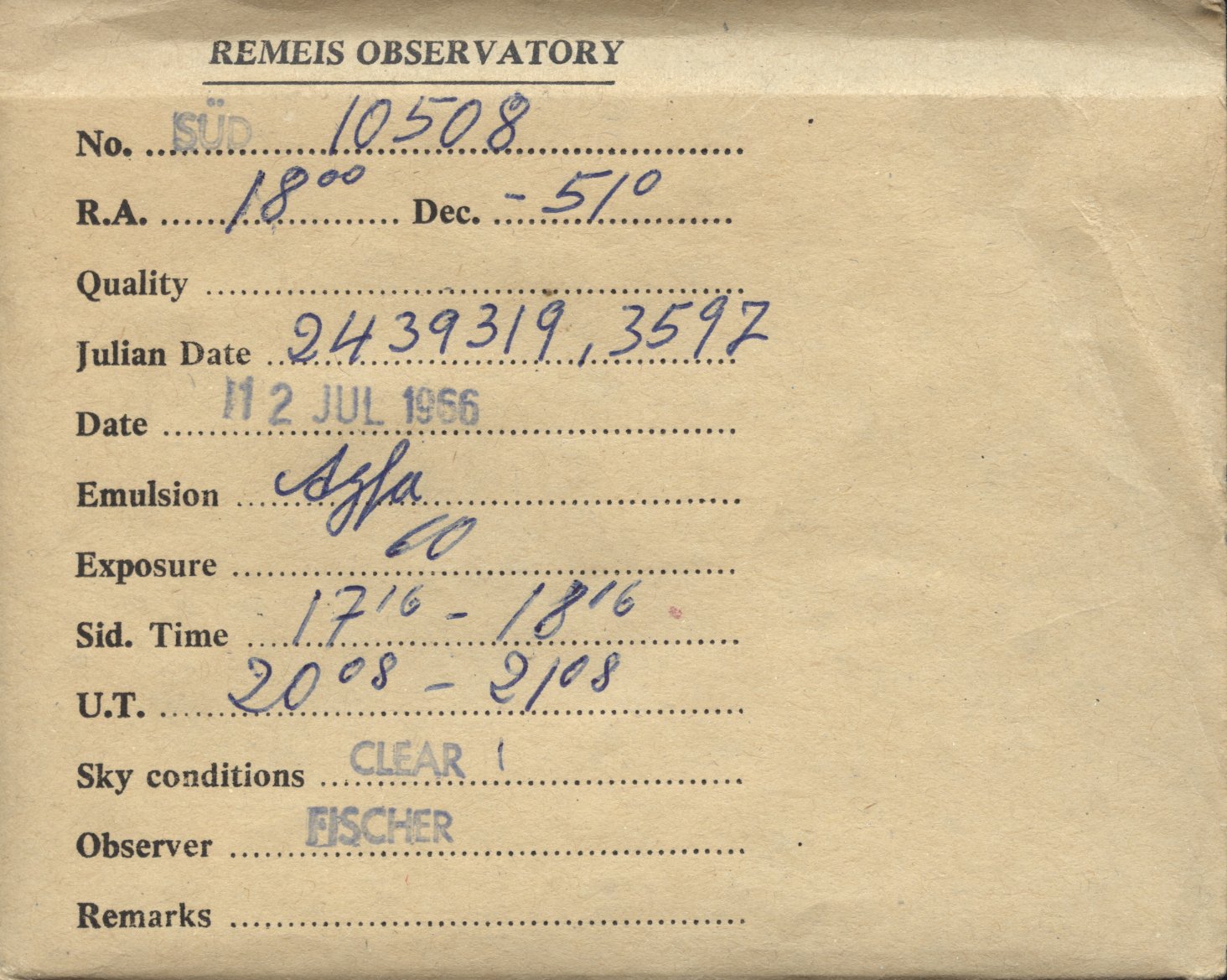 Plate envelope