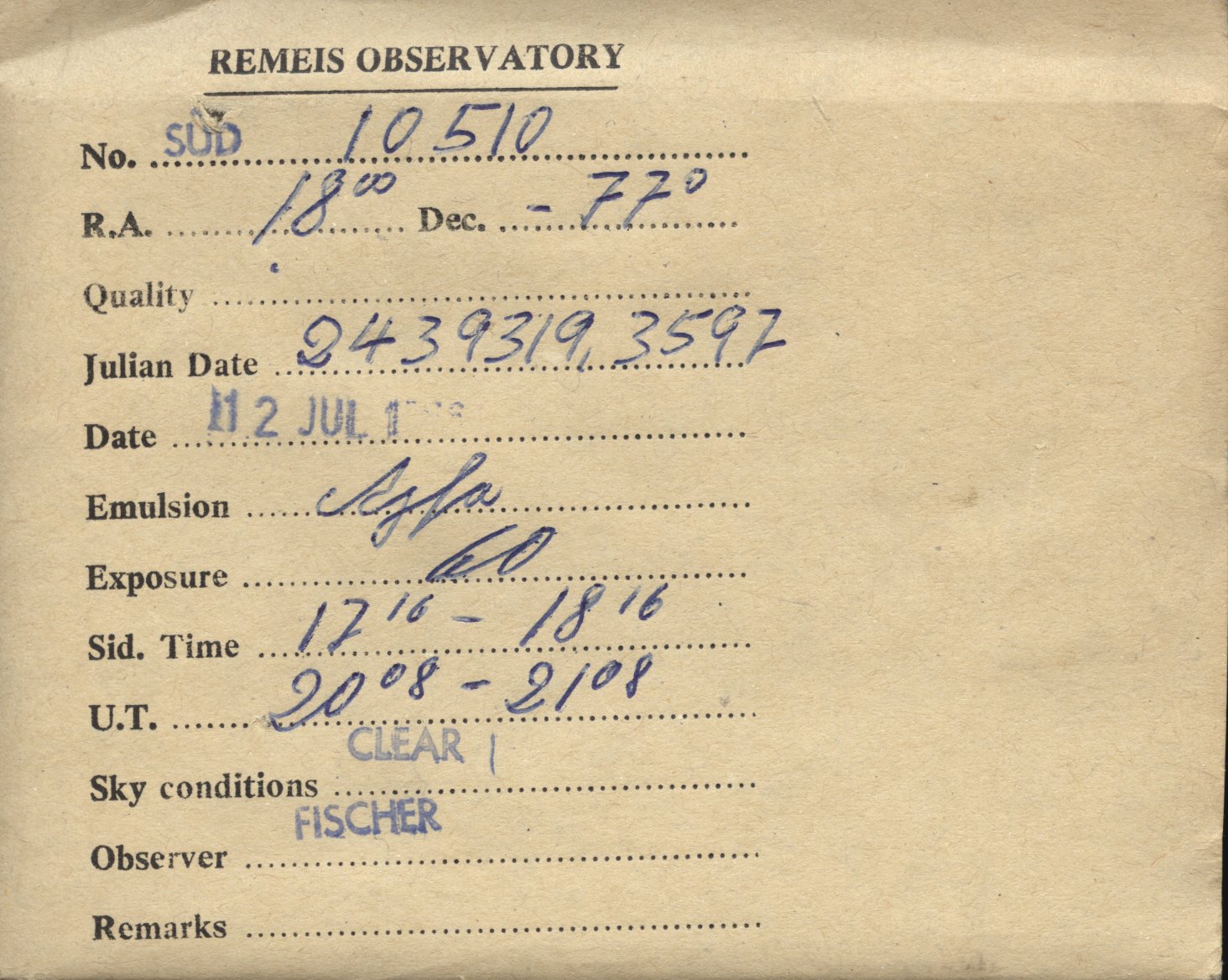 Plate envelope