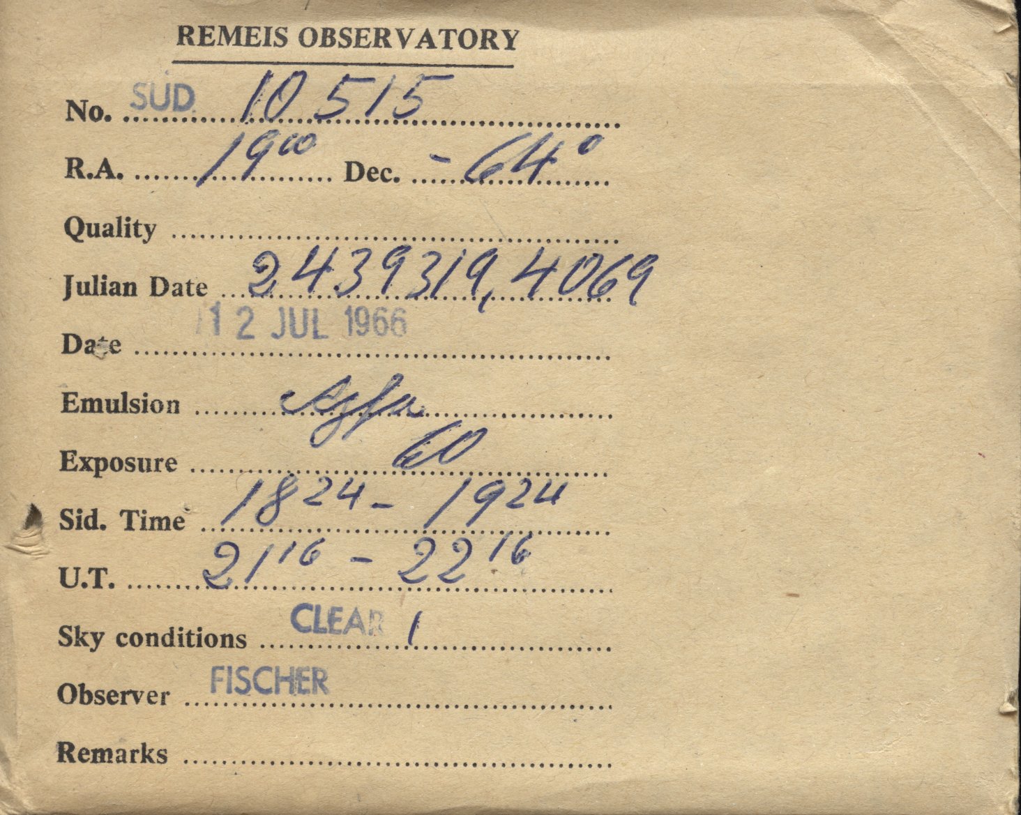 Plate envelope