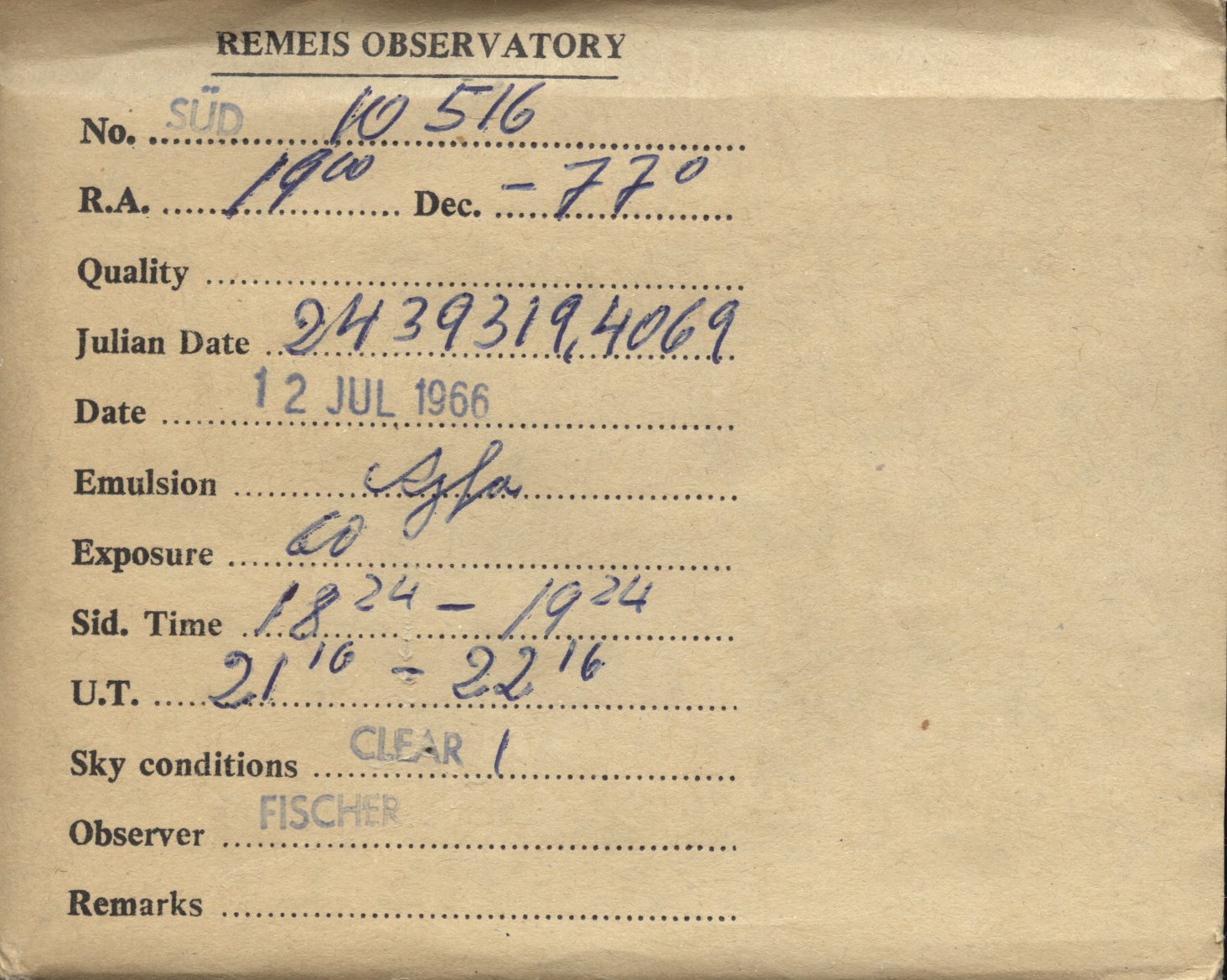 Plate envelope
