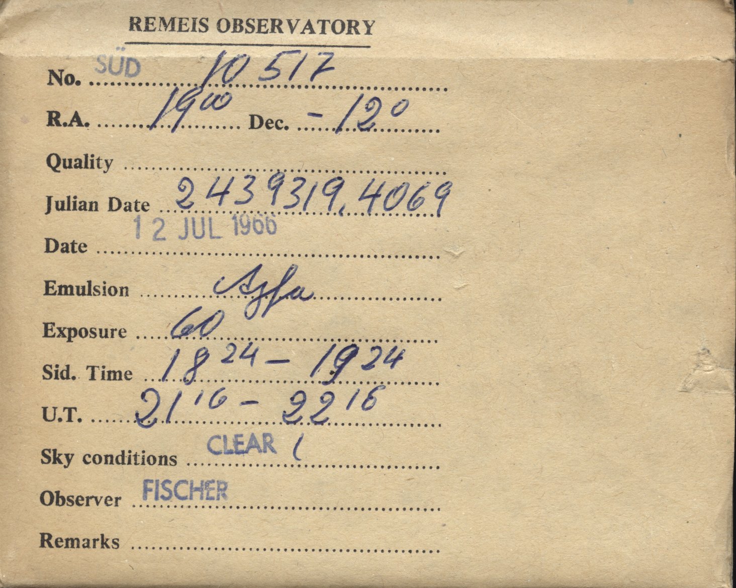 Plate envelope