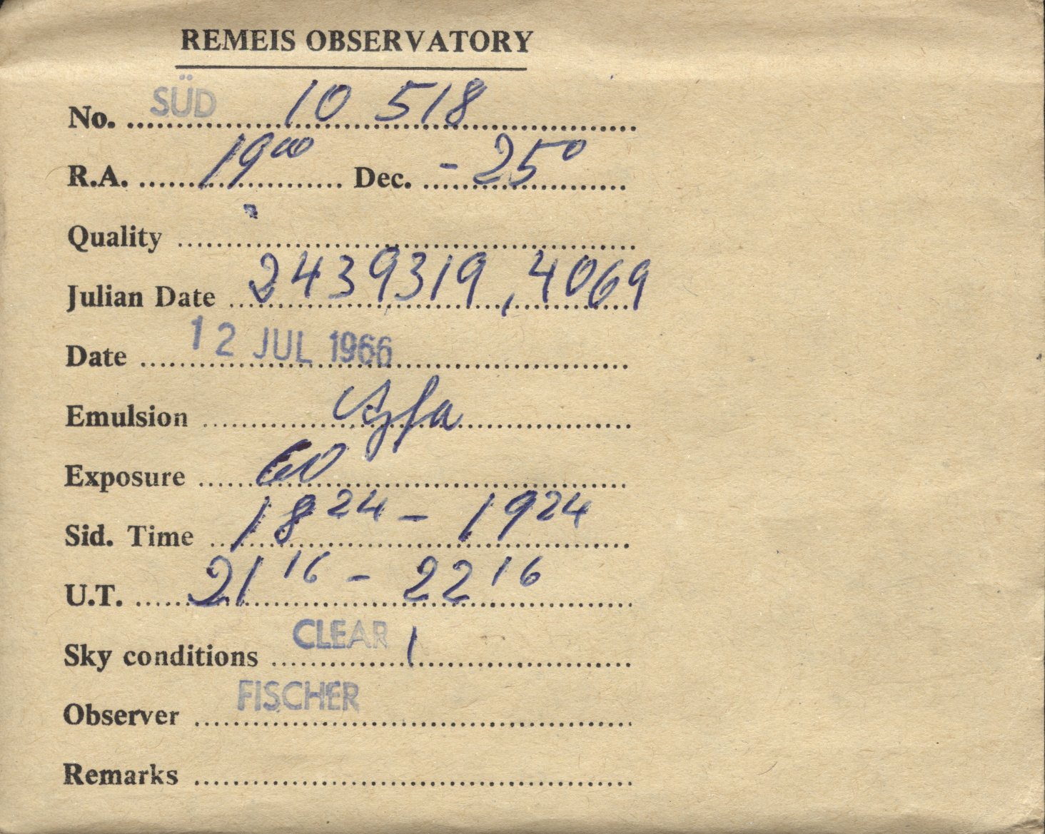 Plate envelope