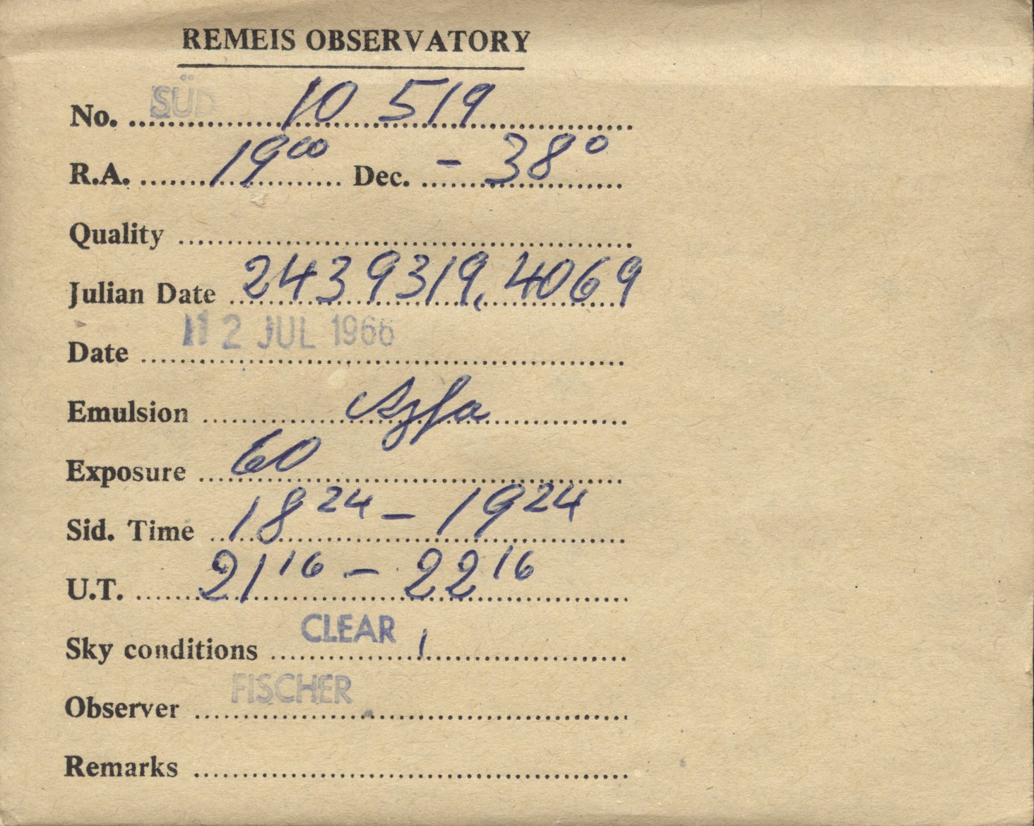 Plate envelope