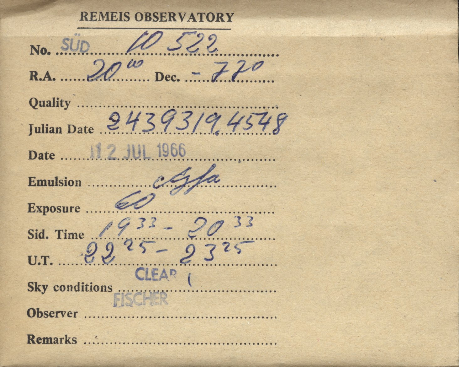 Plate envelope