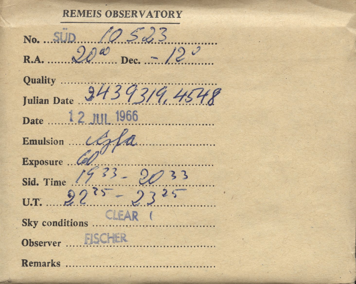 Plate envelope