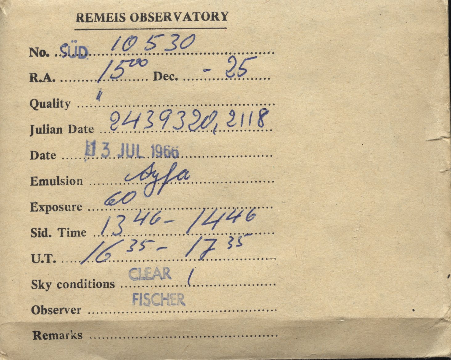 Plate envelope