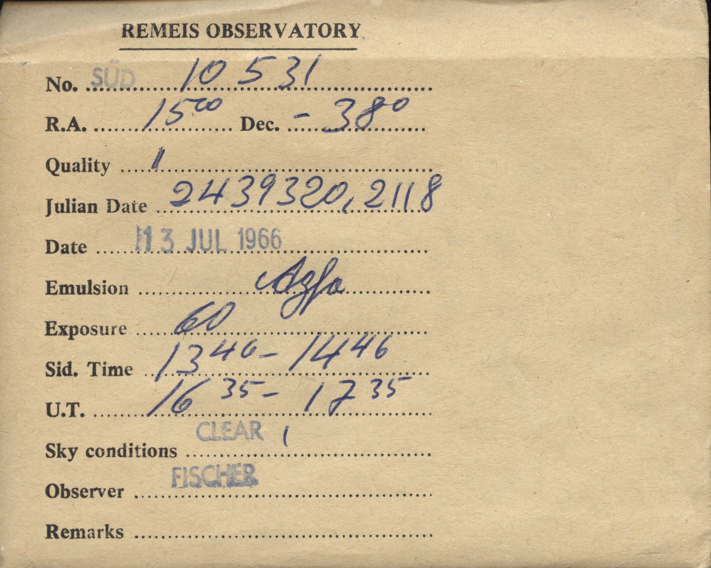 Plate envelope