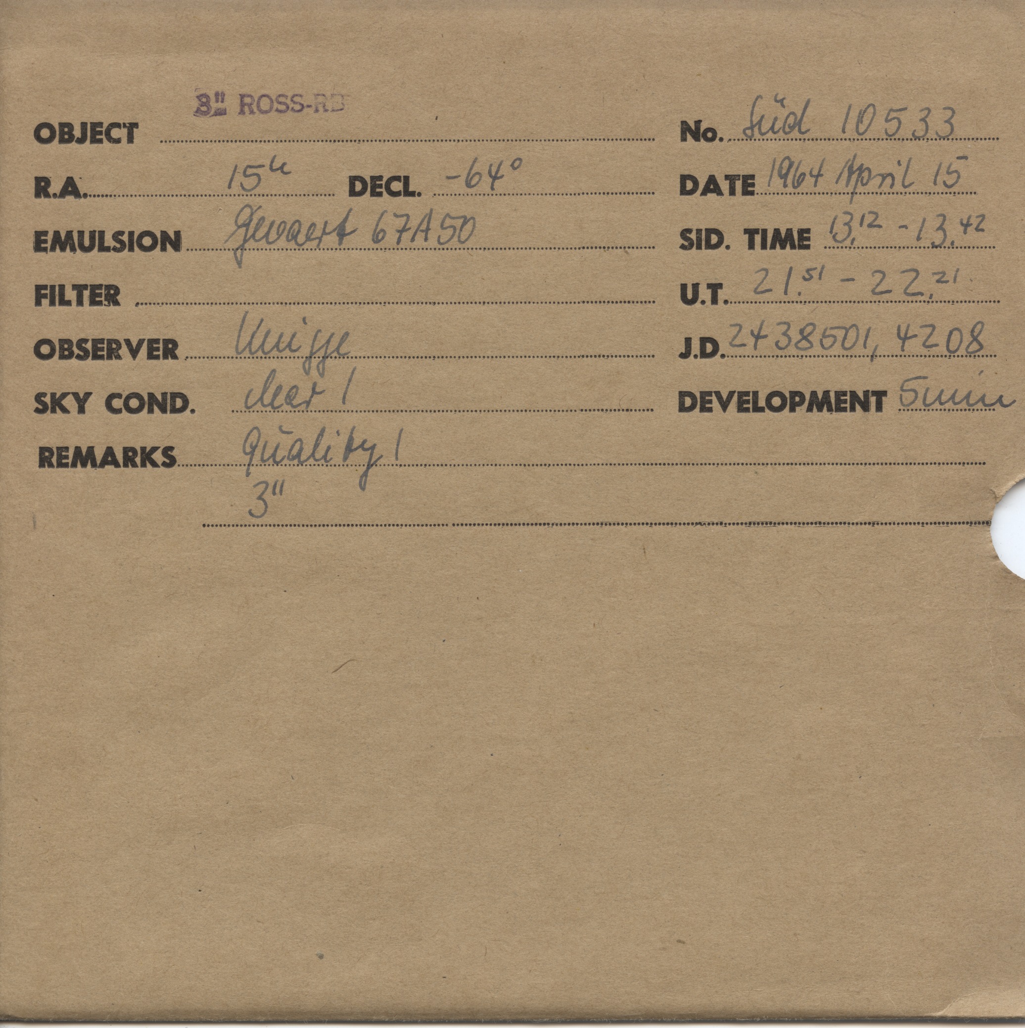 Plate envelope