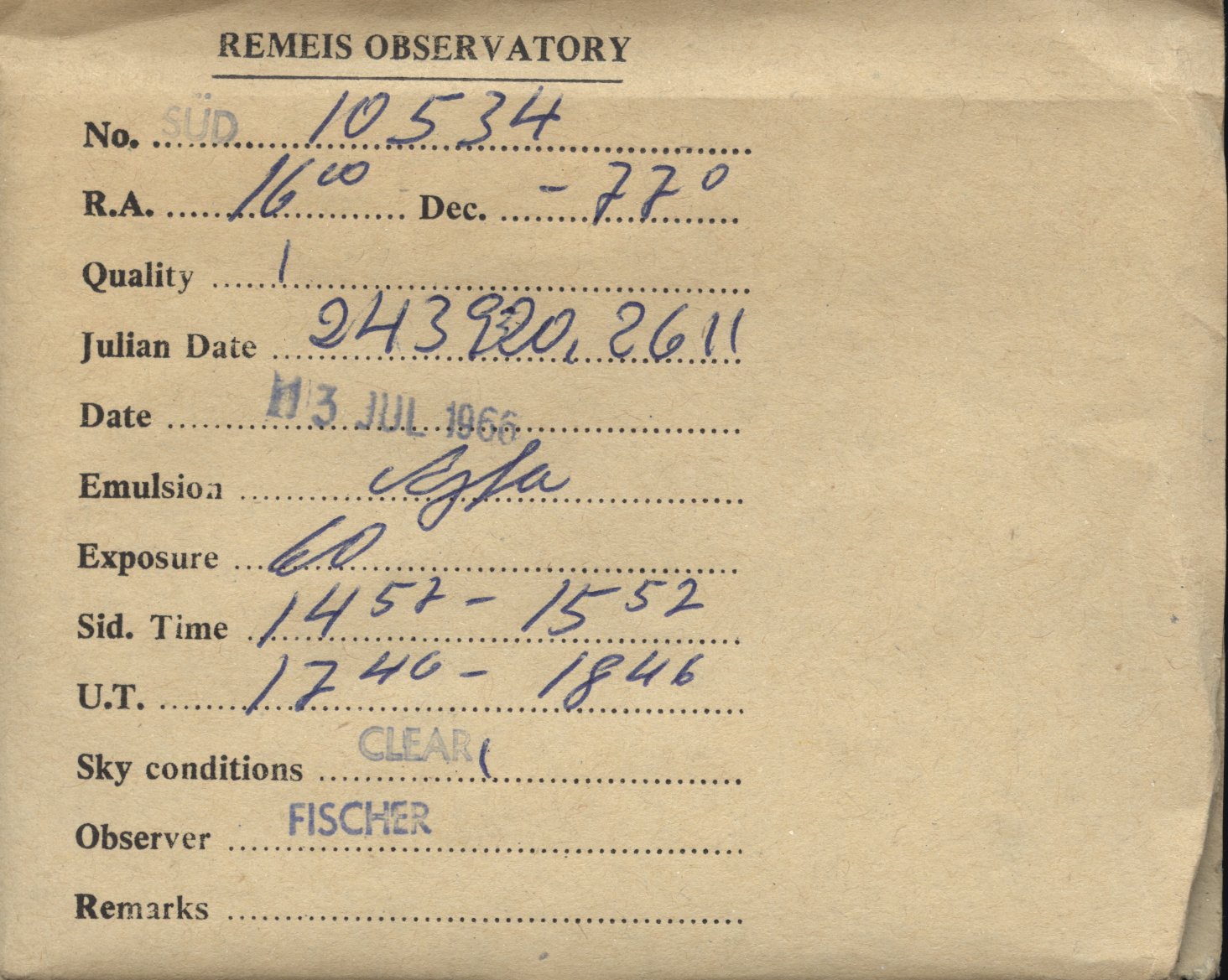 Plate envelope