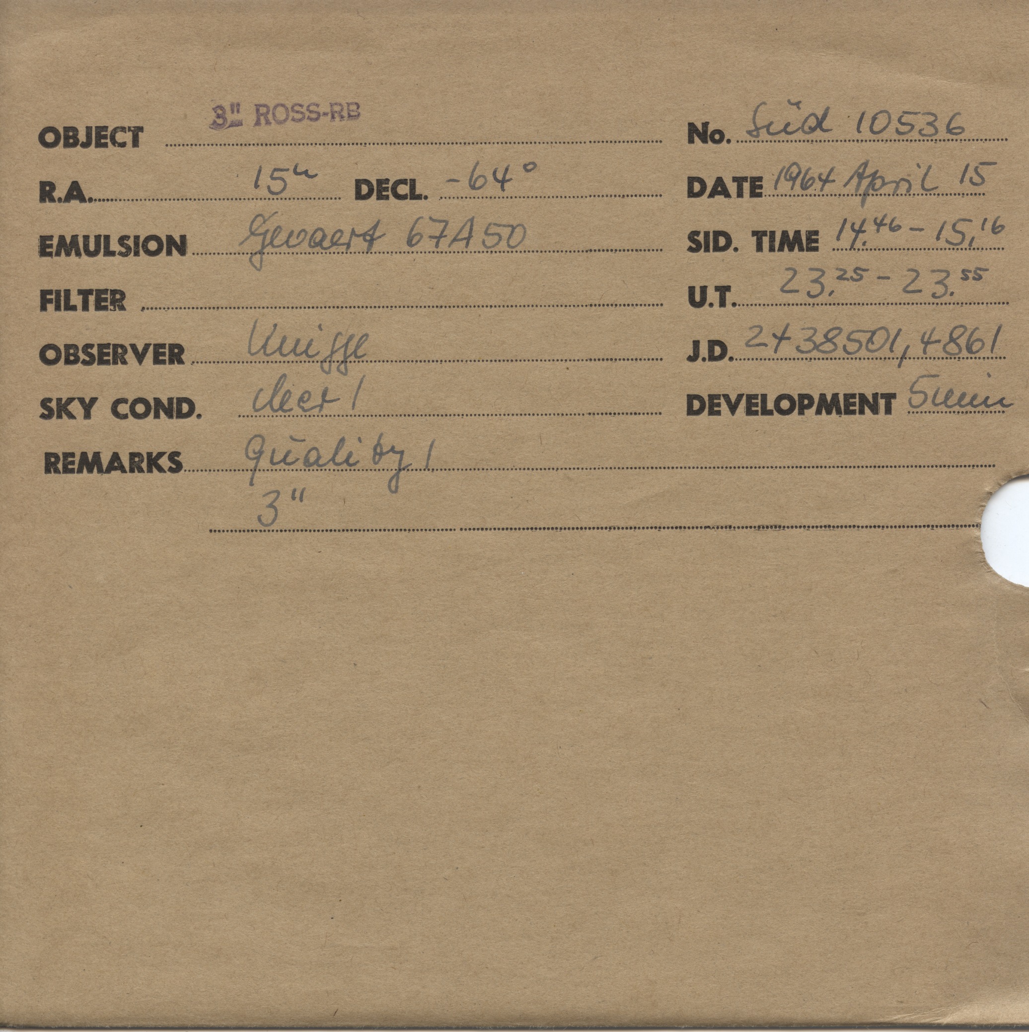Plate envelope