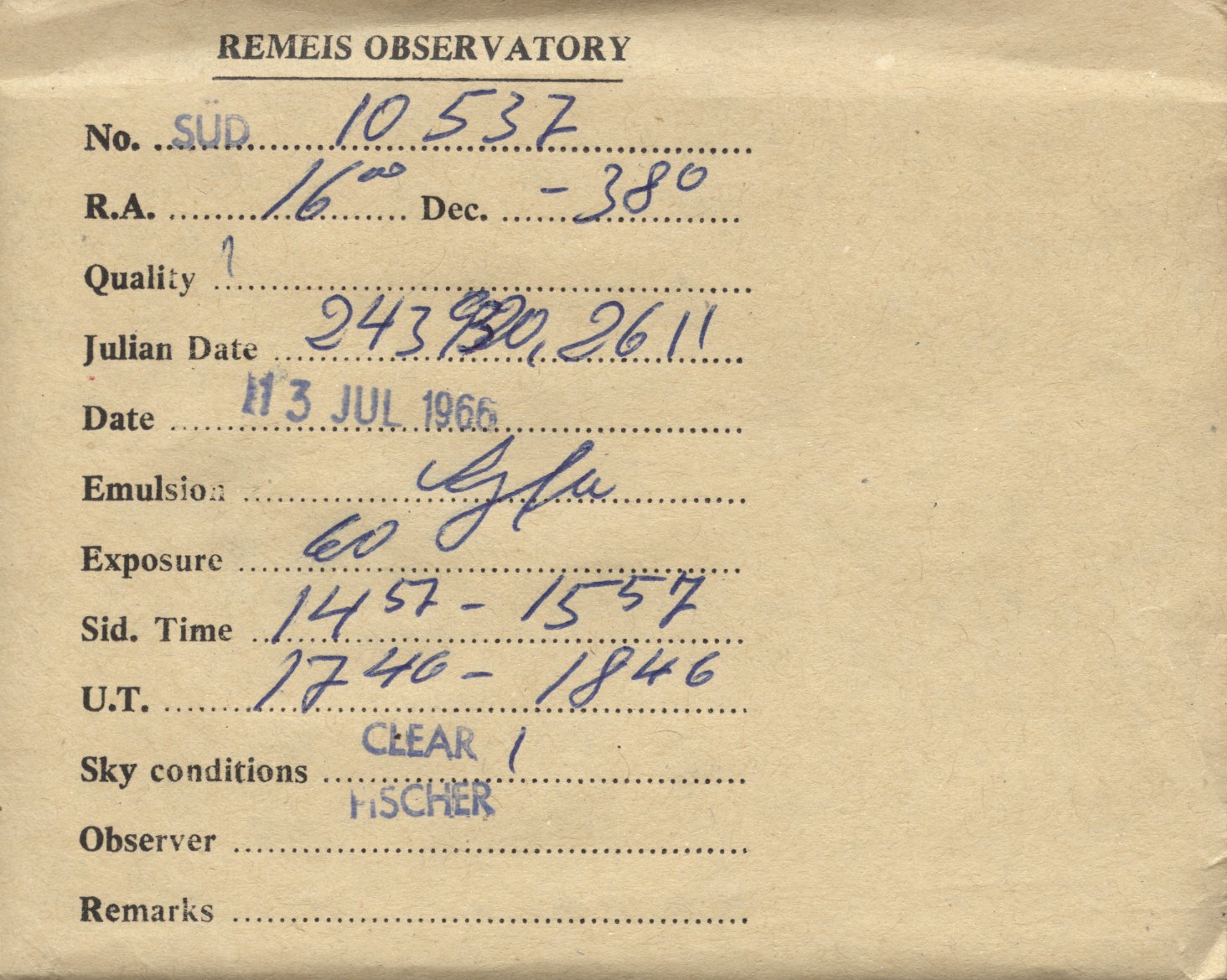 Plate envelope
