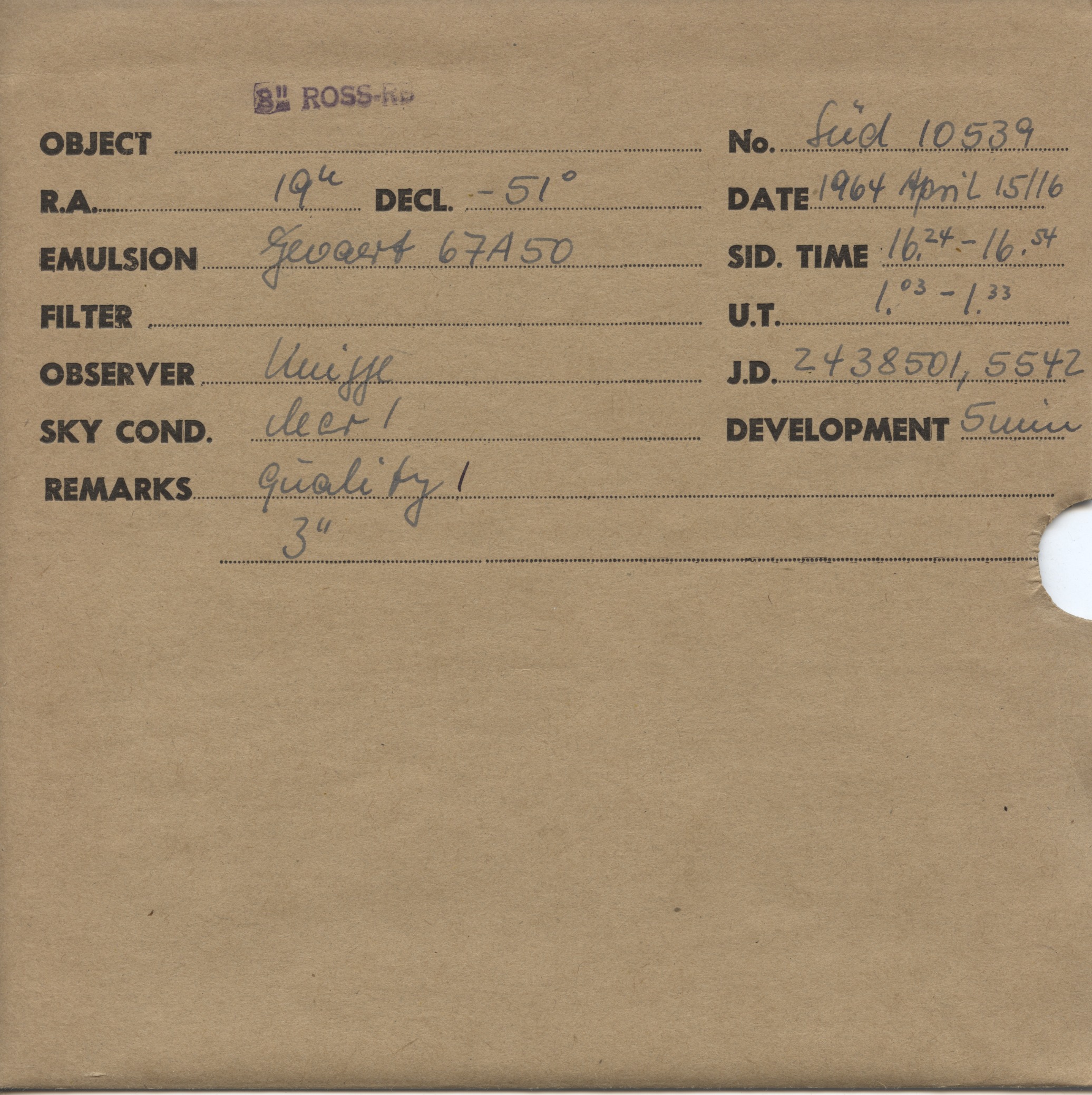 Plate envelope
