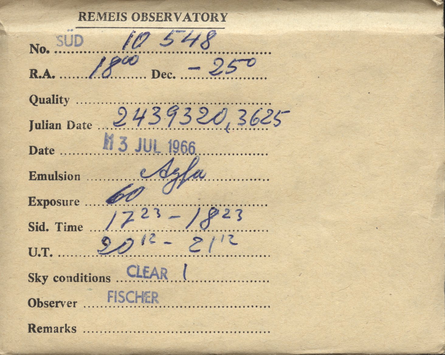 Plate envelope