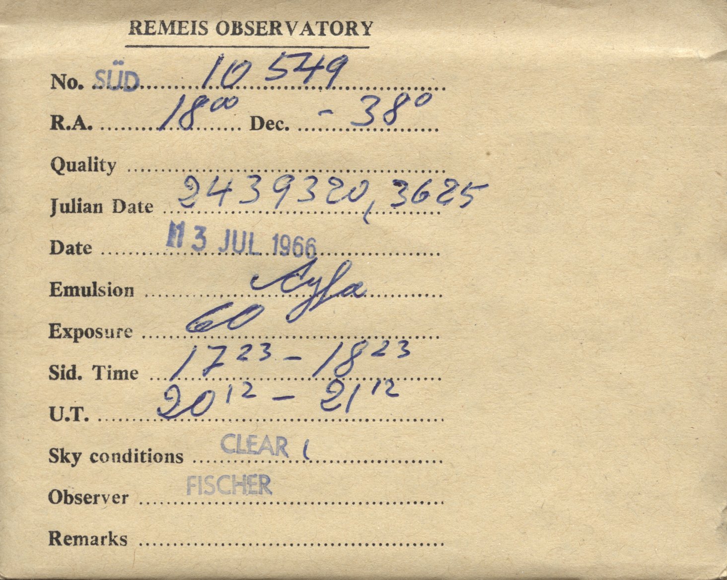 Plate envelope