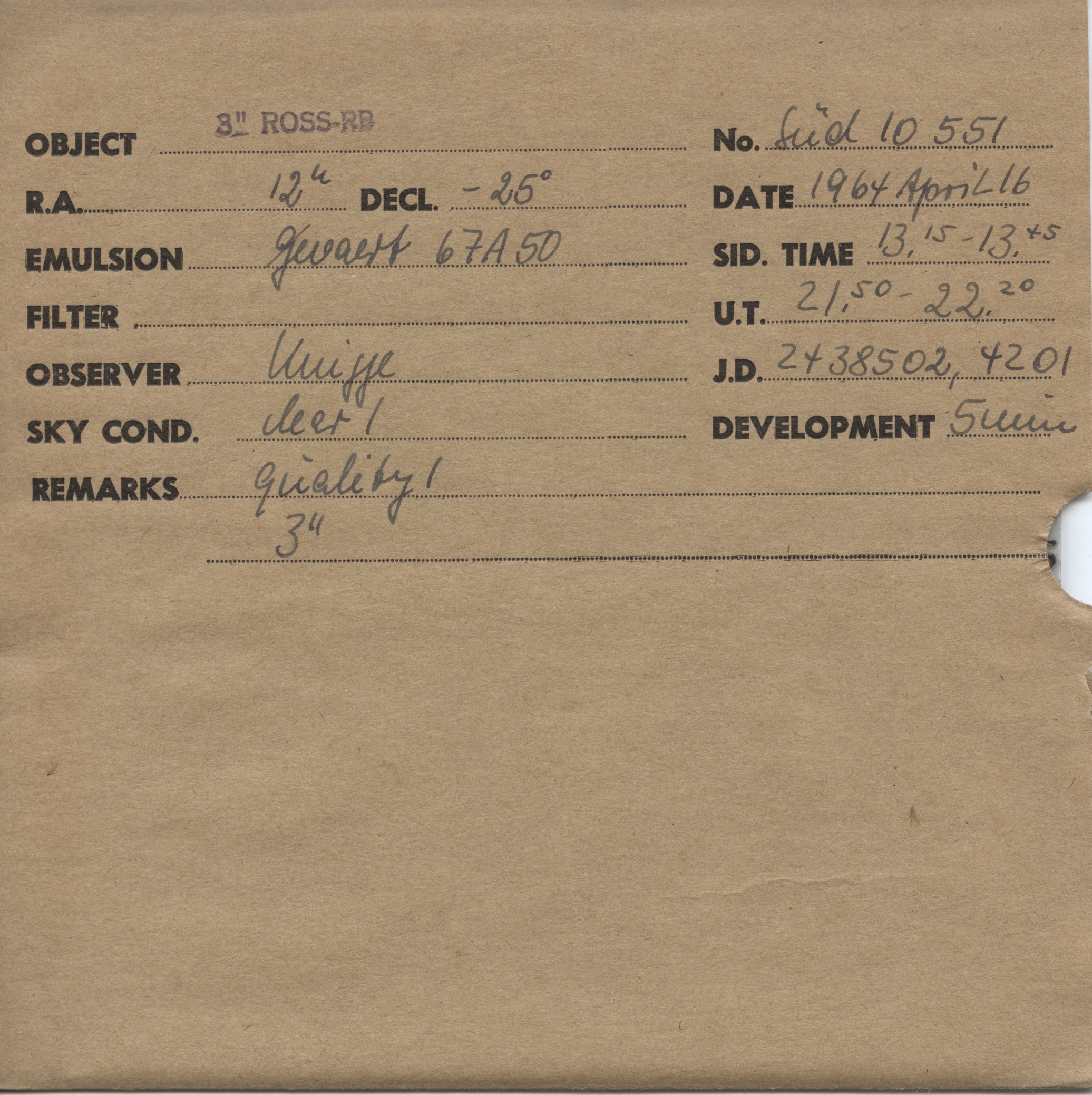 Plate envelope