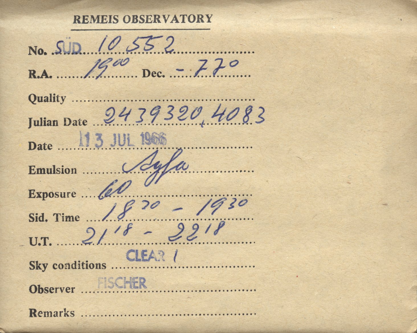 Plate envelope
